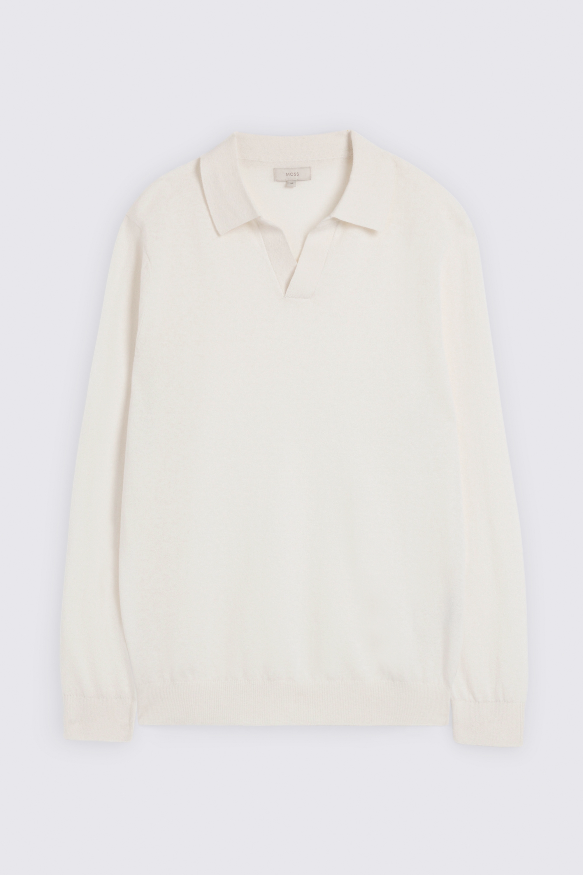 Linen Blend White Skipper Polo
