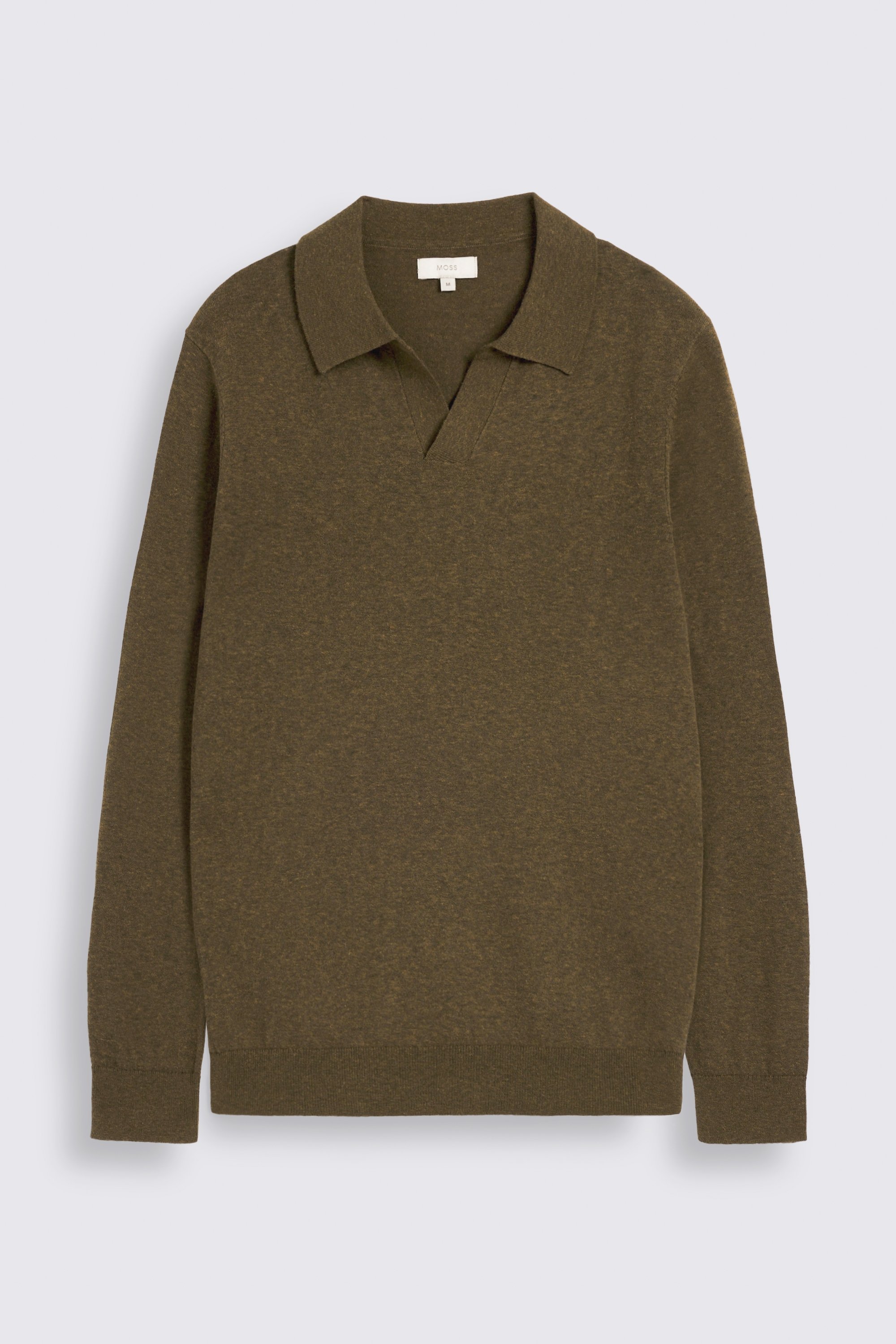 Linen Blend Olive Skipper Polo