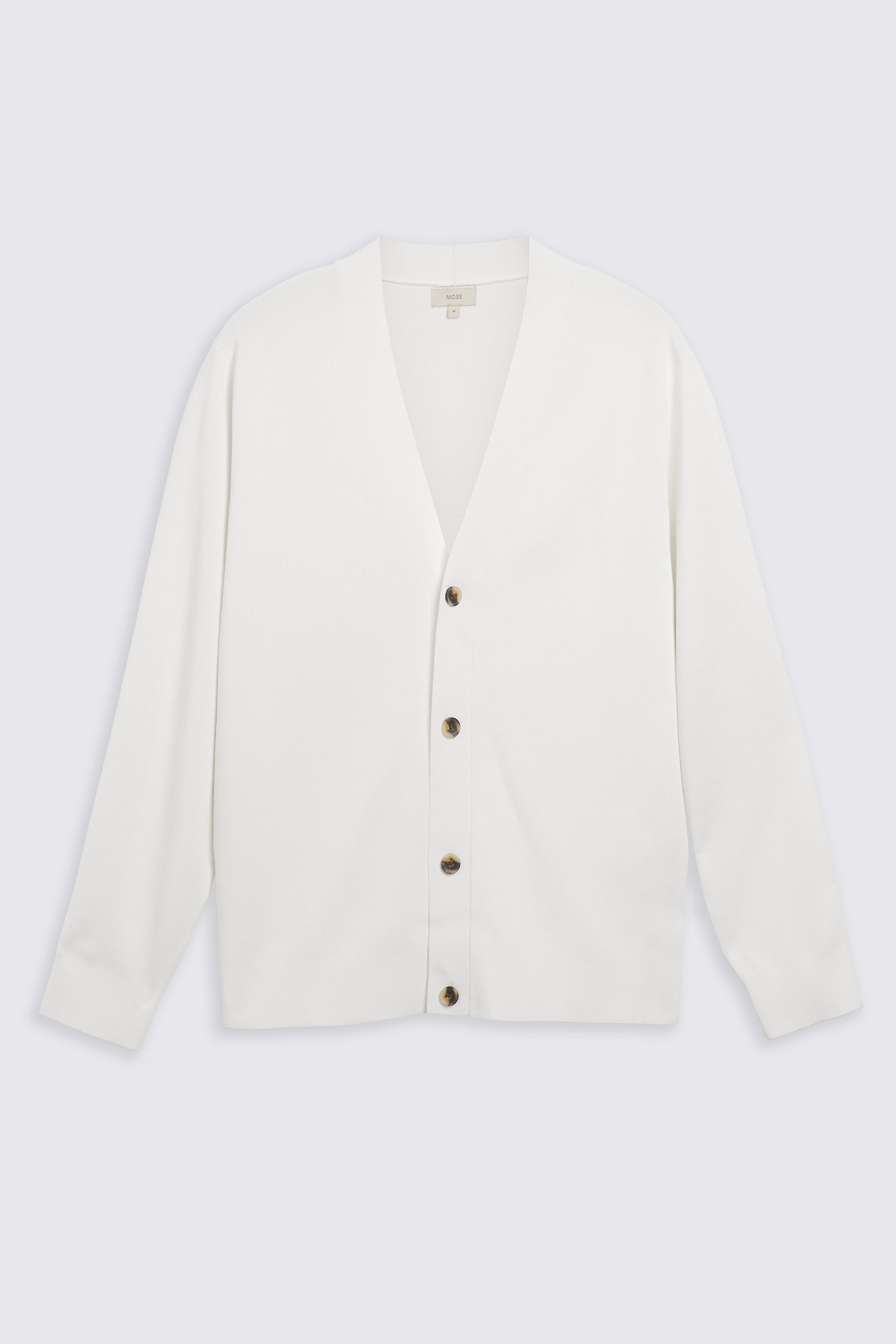 White Four Button Cardigan