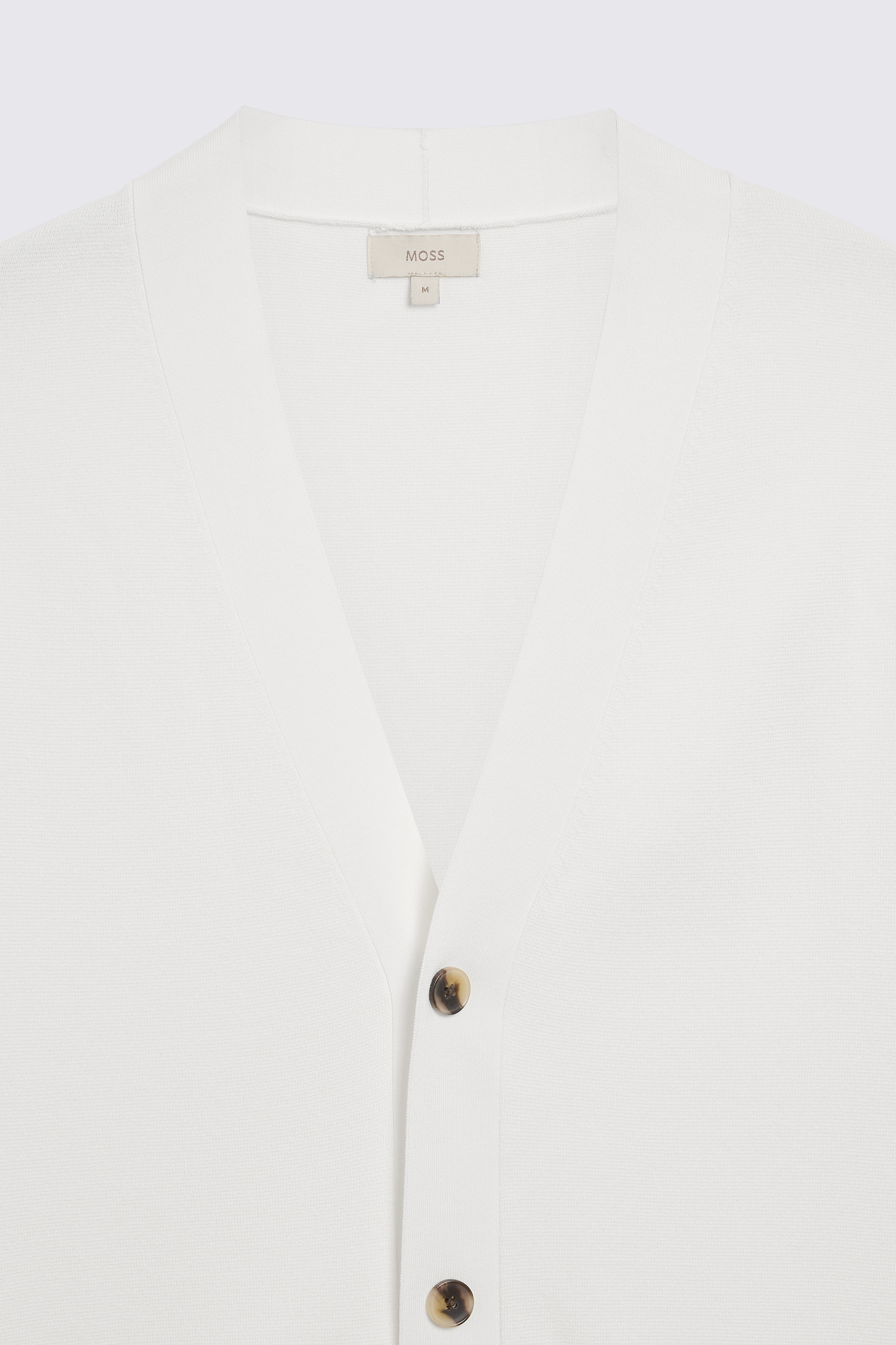 White Four Button Cardigan