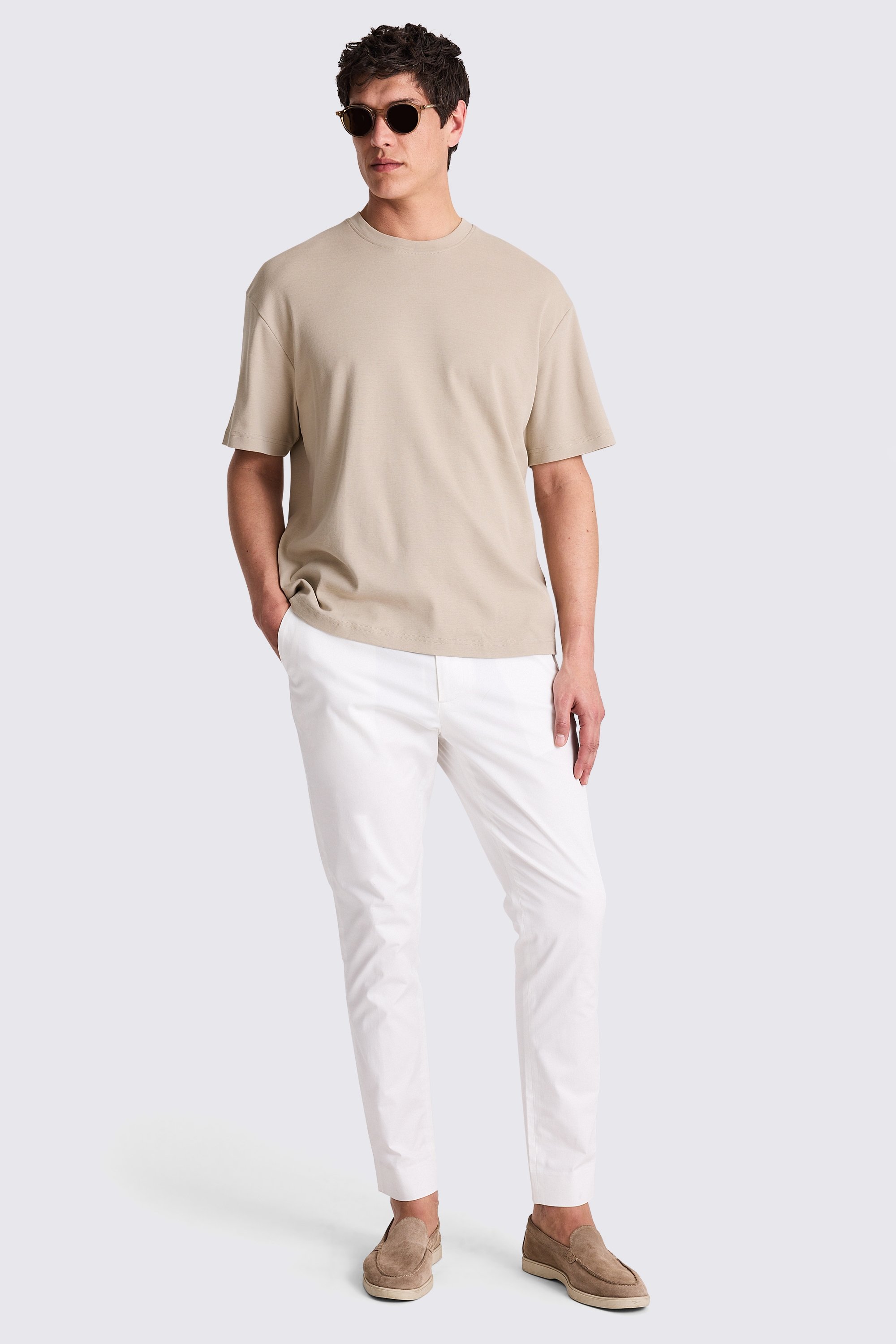 Ecru Heavyweight Crew-Neck T-Shirt