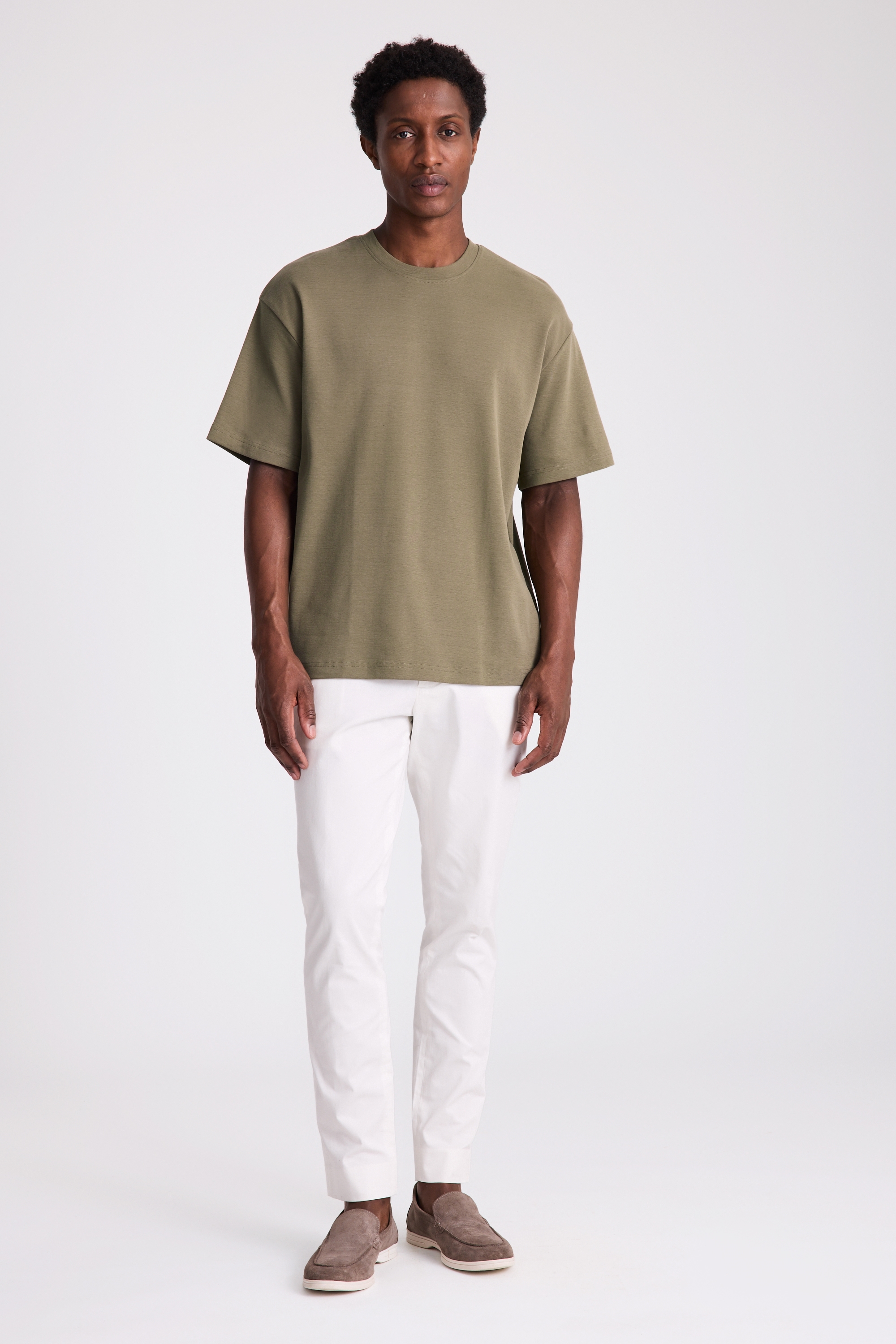 Dusty Green Heavyweight Crew-Neck T-Shirt