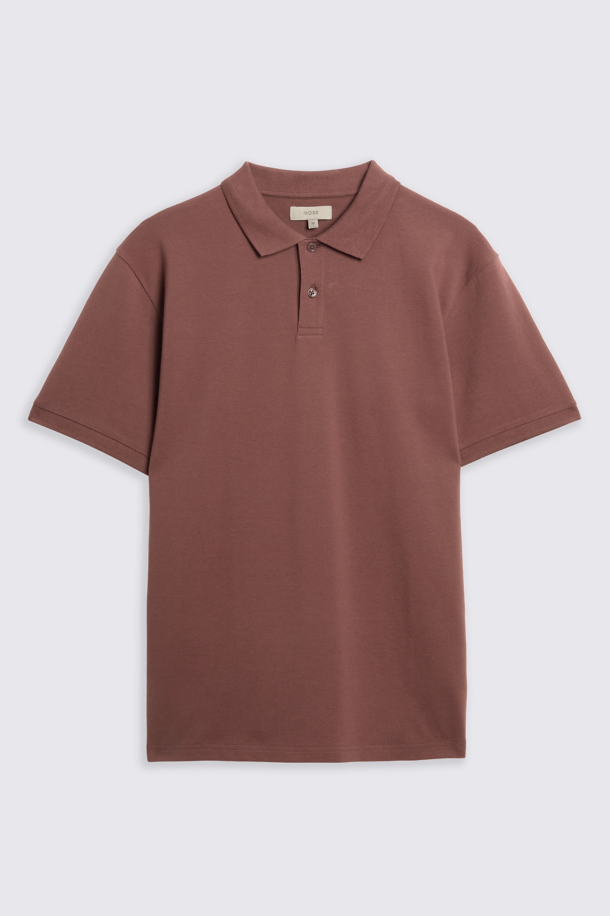 Marron Pique Polo Shirt