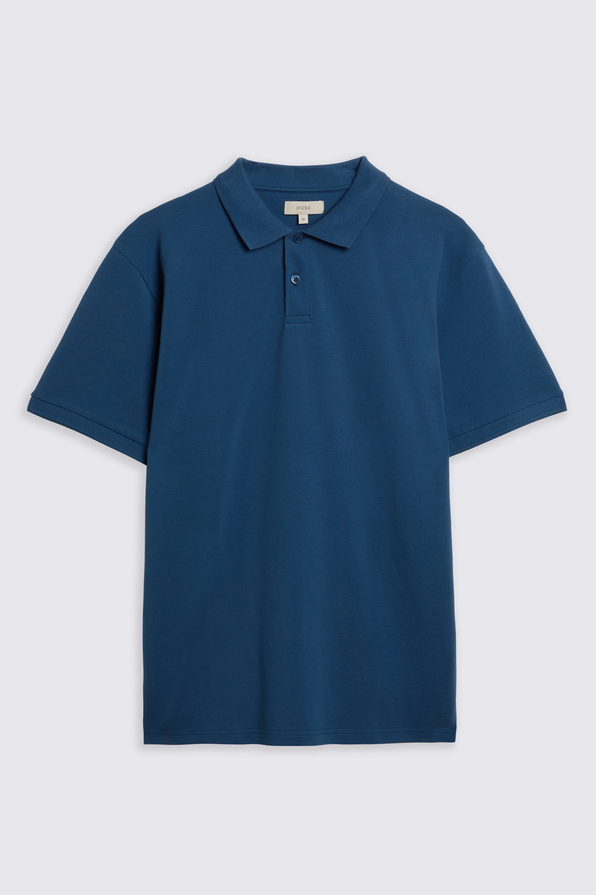 Mid Blue Piqué Polo Shirt