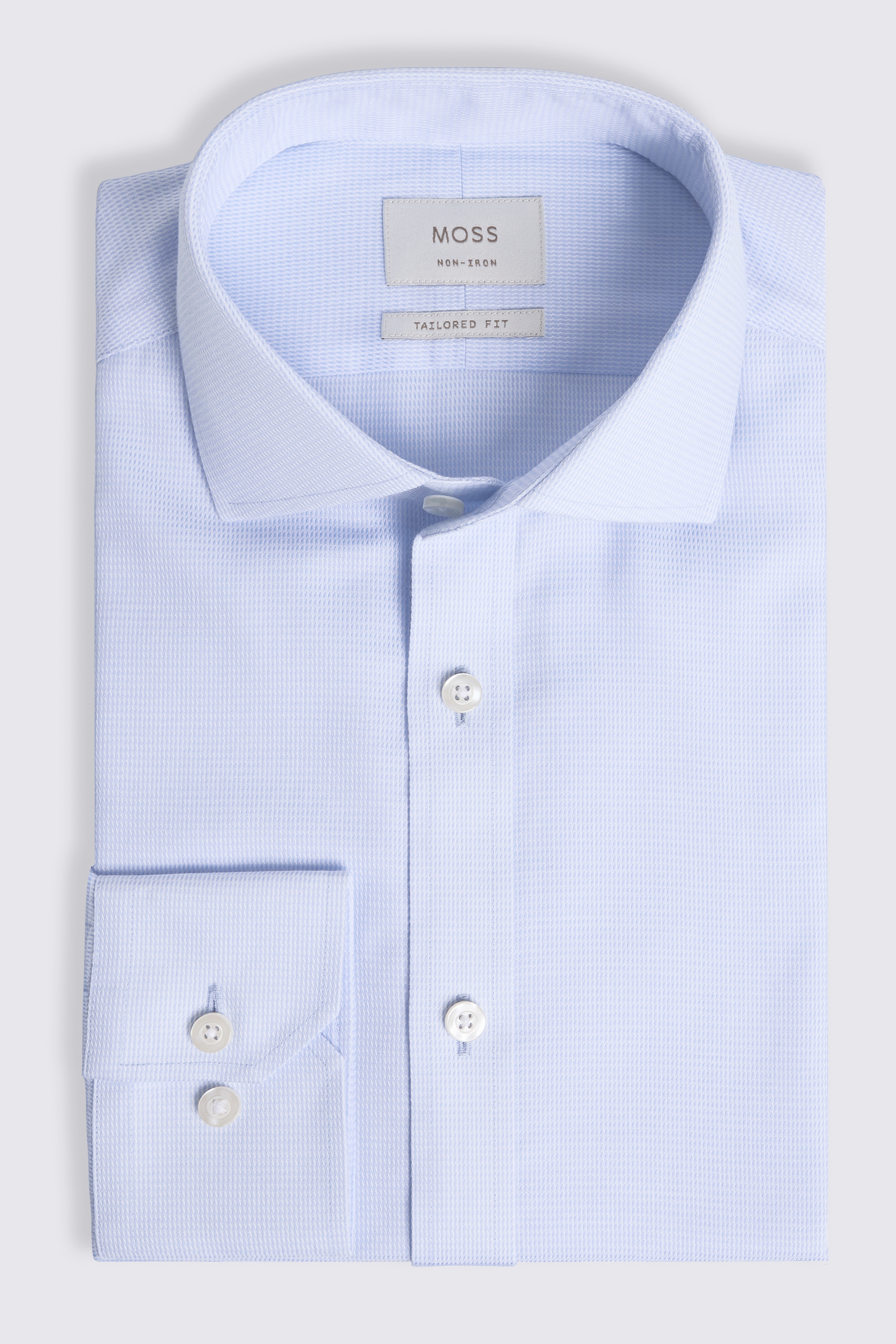 Tailored Fit Sky Dobby Non Iron Shirt