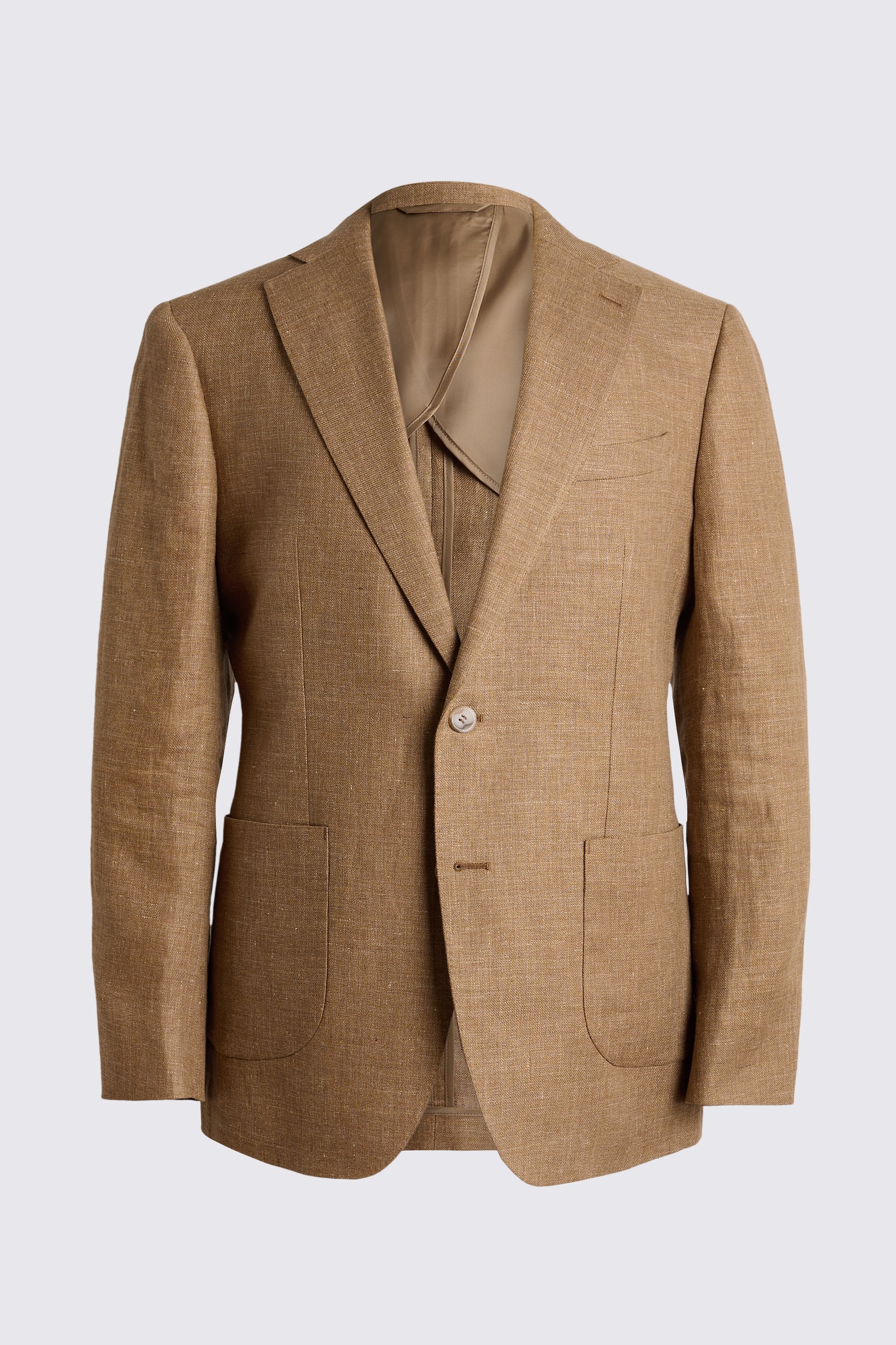 Tailored Fit Gold Linen Suit