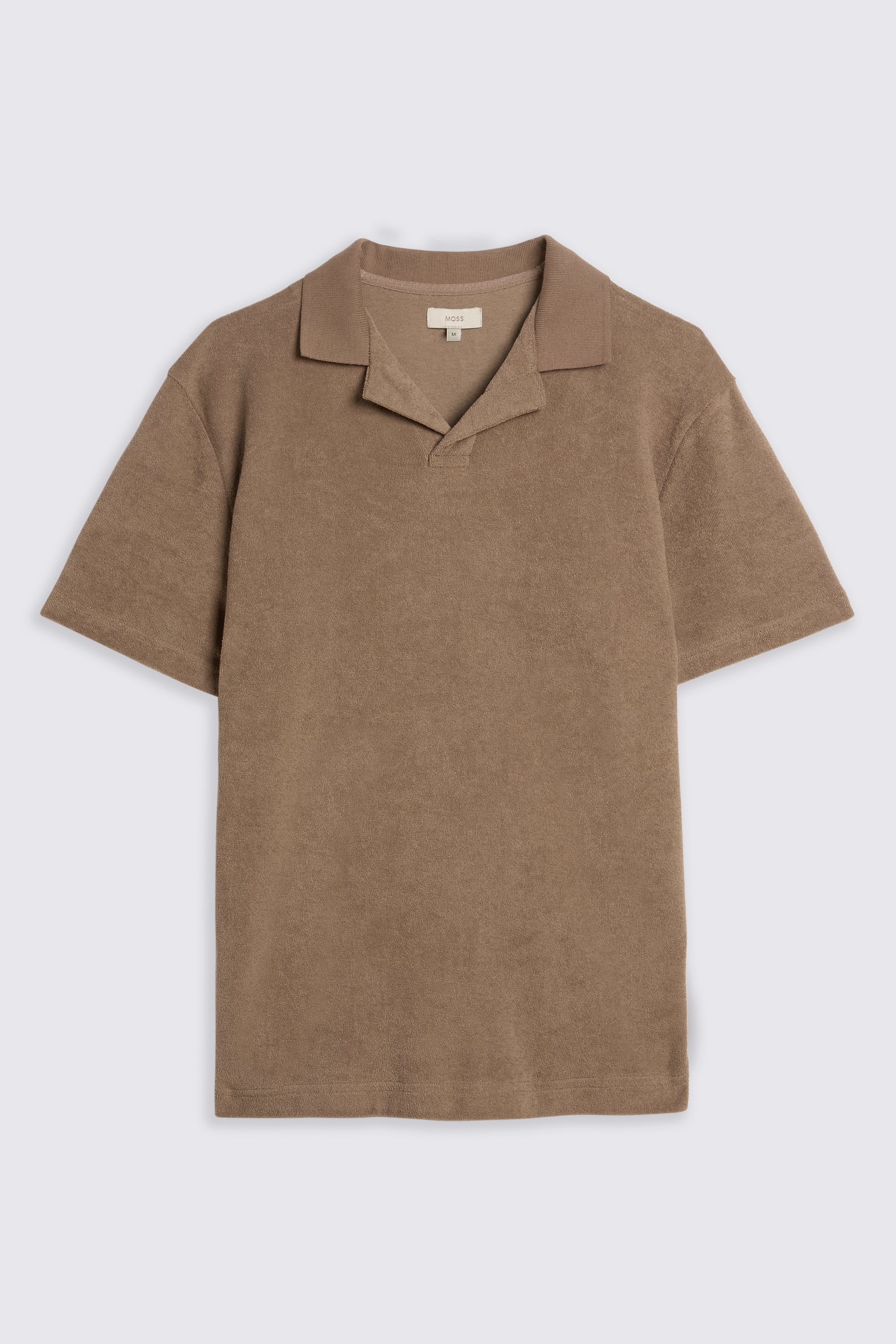 Taupe Terry Towelling Skipper Polo
