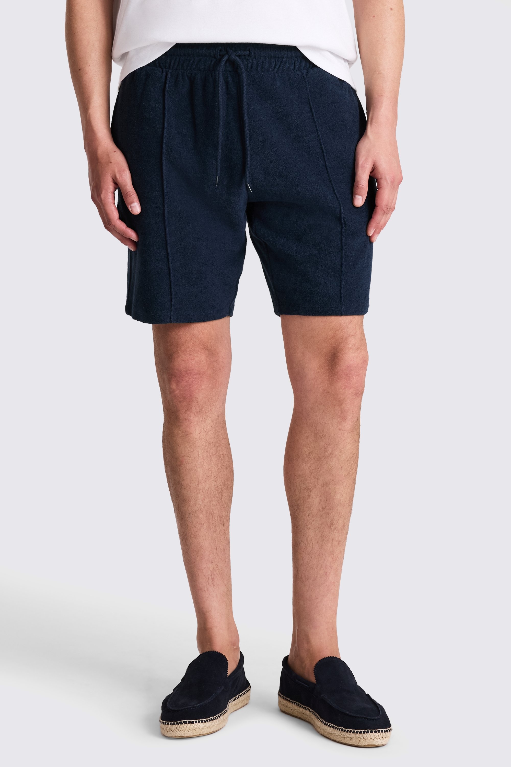 Navy Terry Towelling Shorts