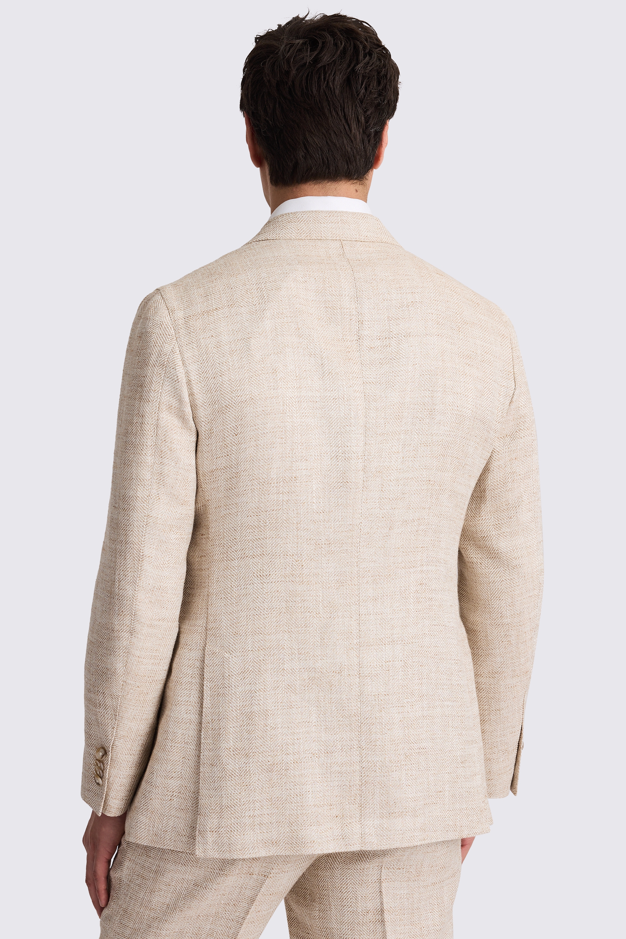 Oatmeal Suit Collar Down Vest