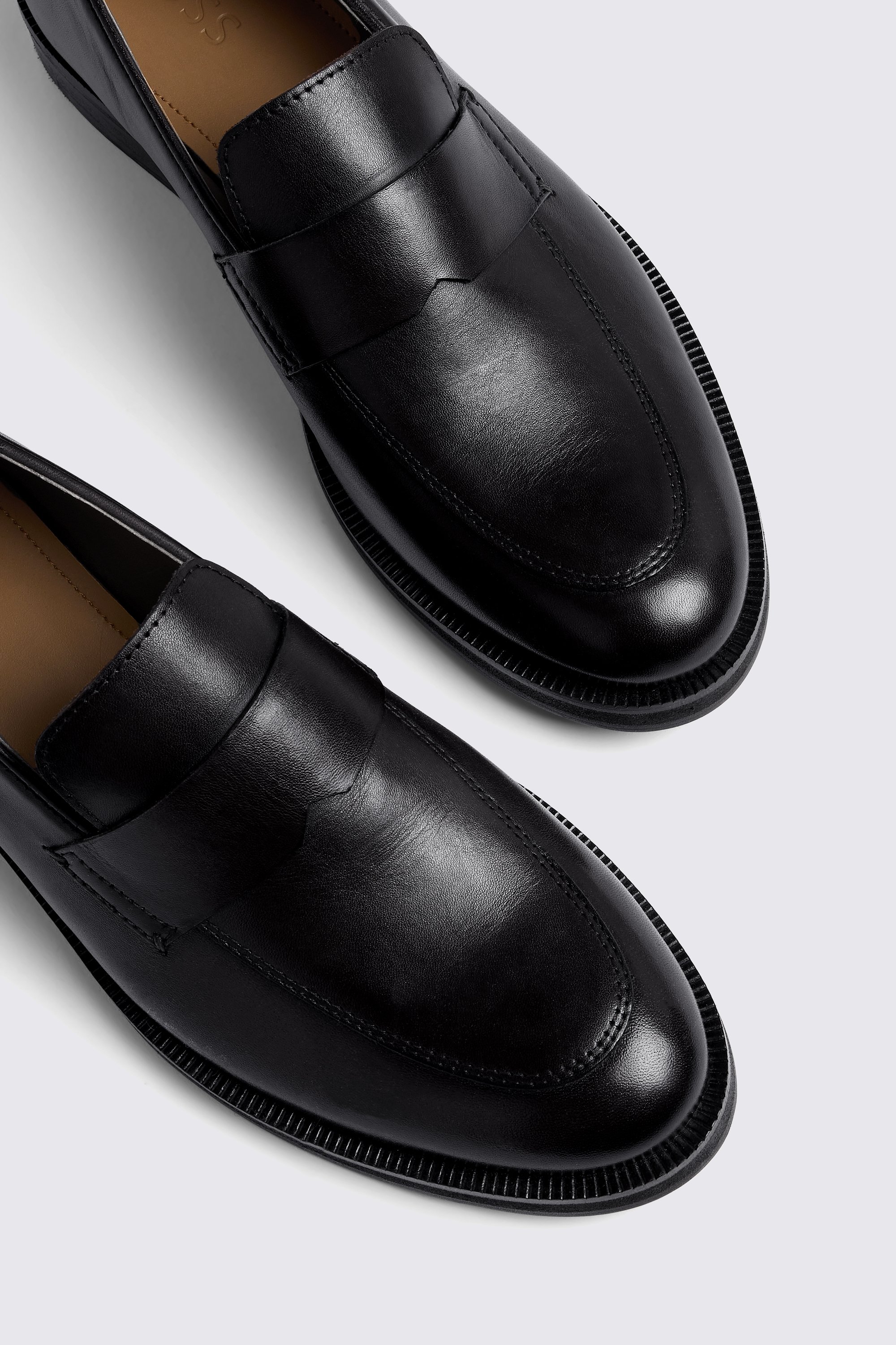 Black Modern Leather Loafers
