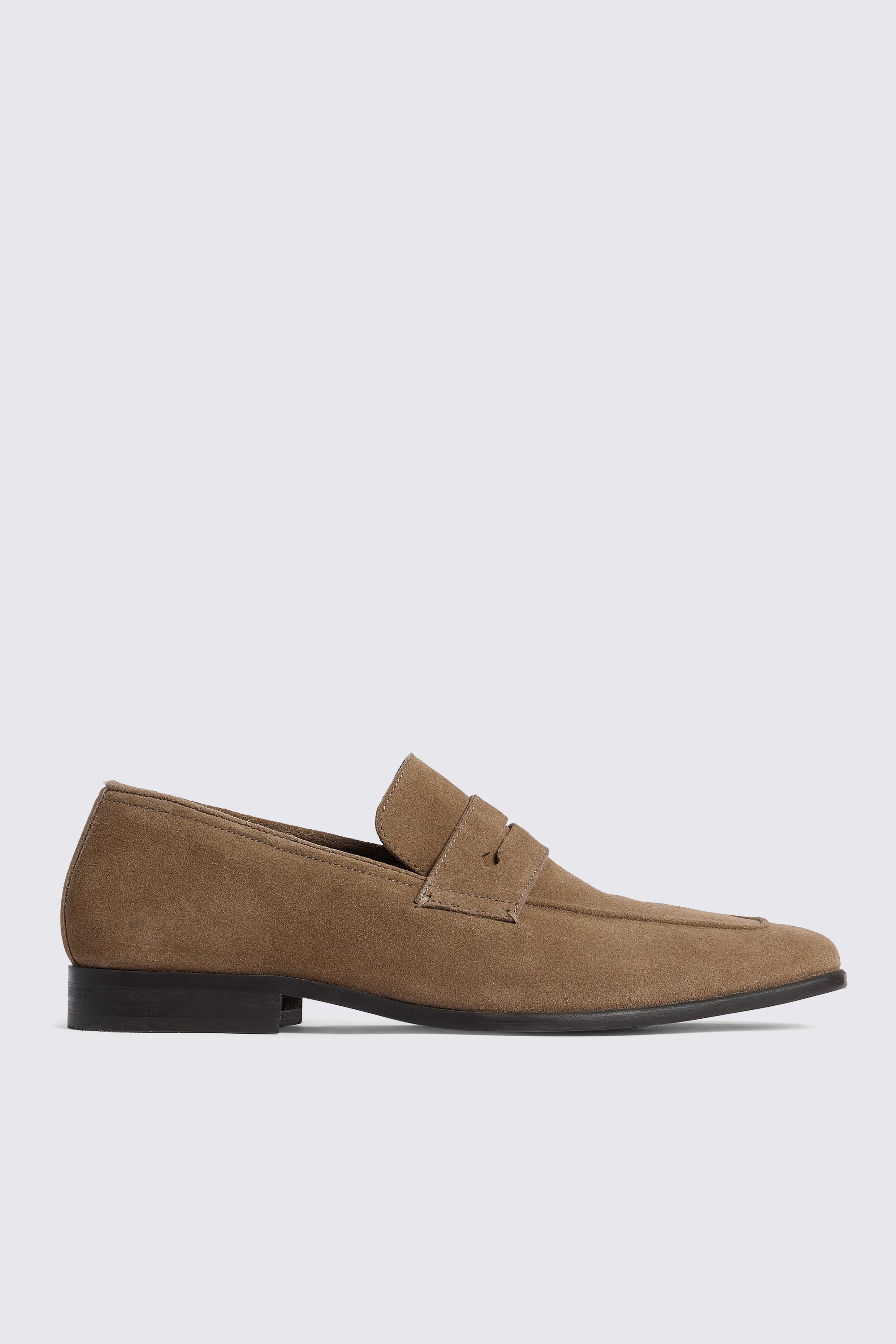 Nude Suede Relaxed Loafers