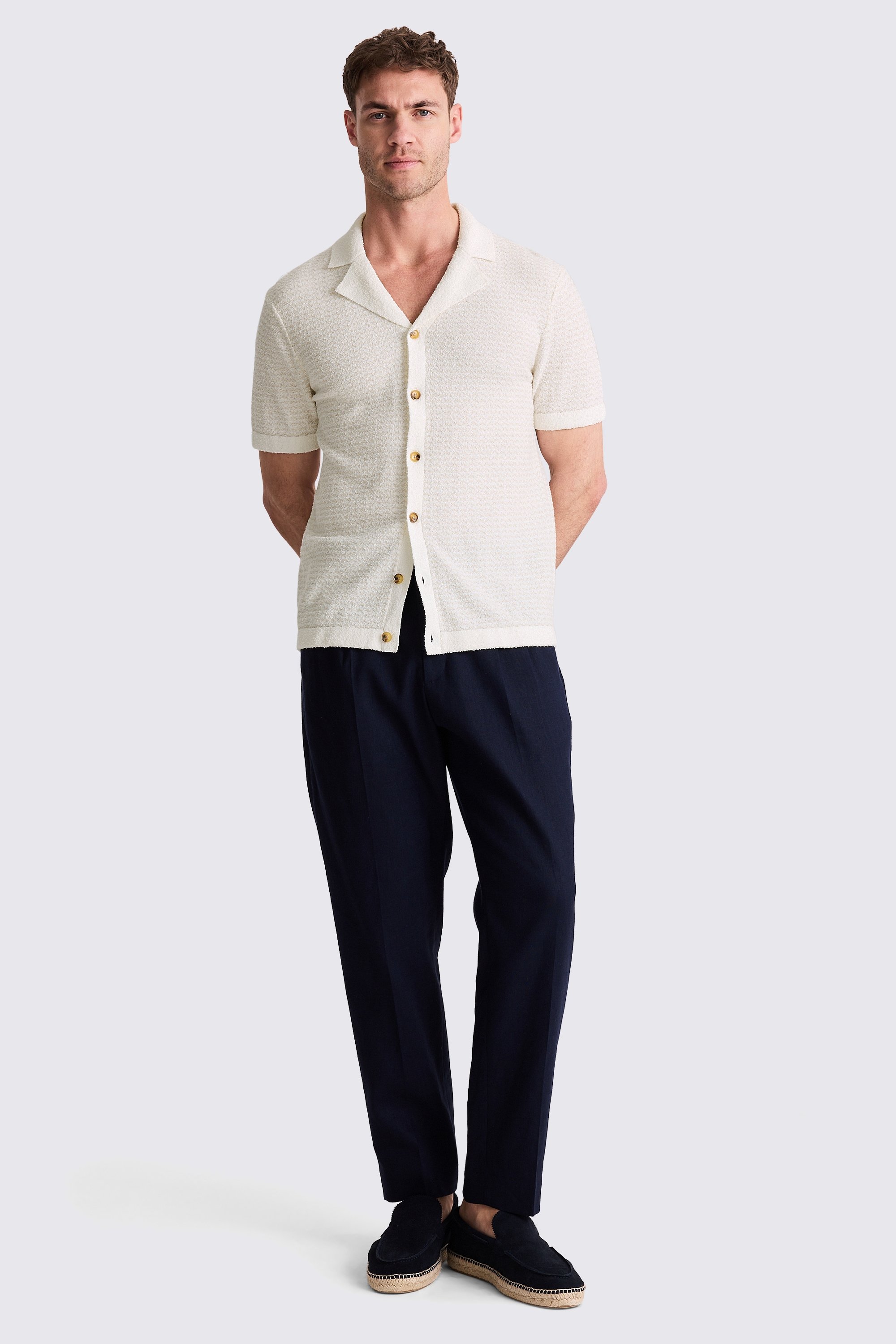 Jacquard Bouclé Knitted Shirt