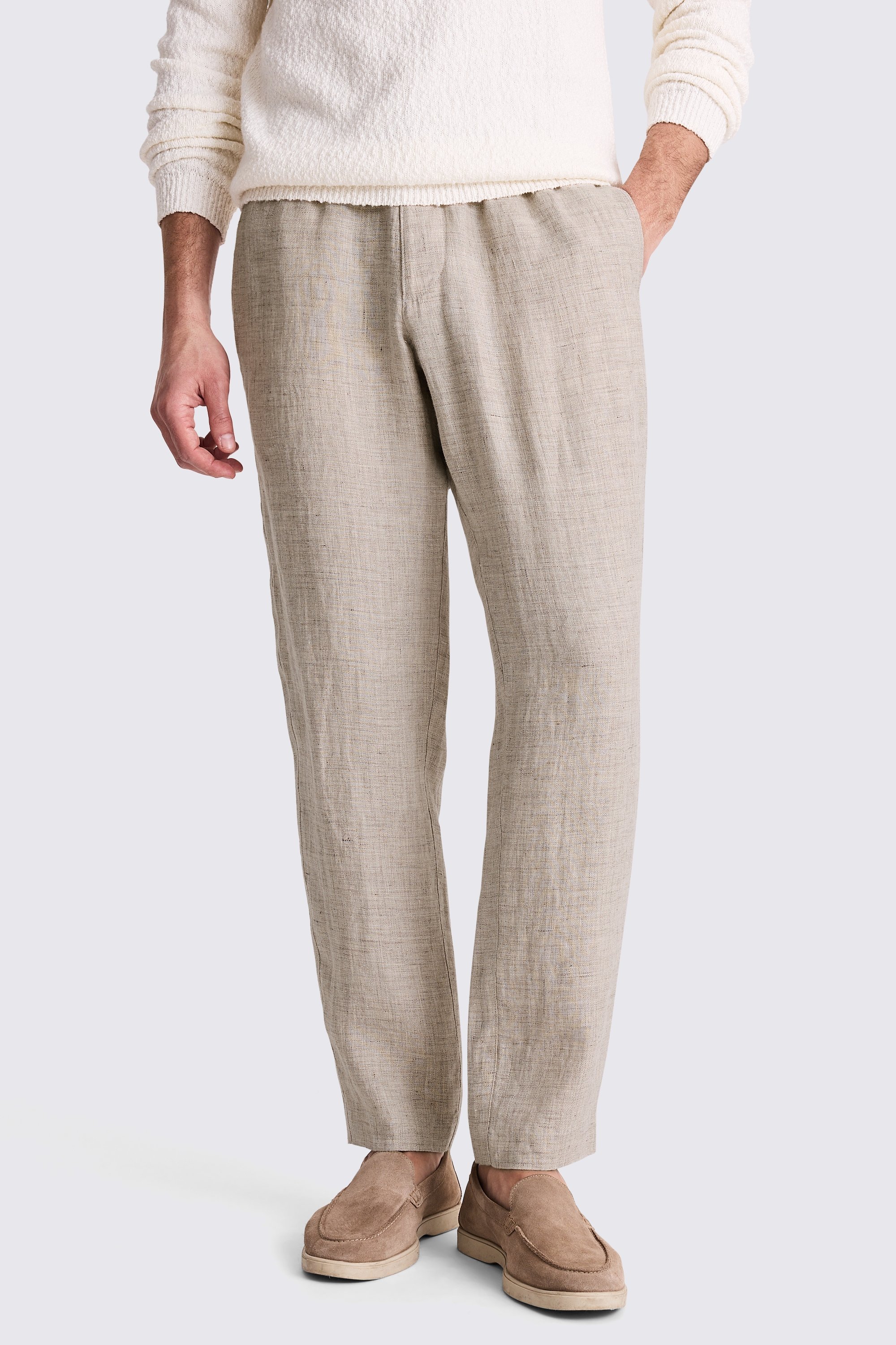 Neutral Linen Drawstring Pants
