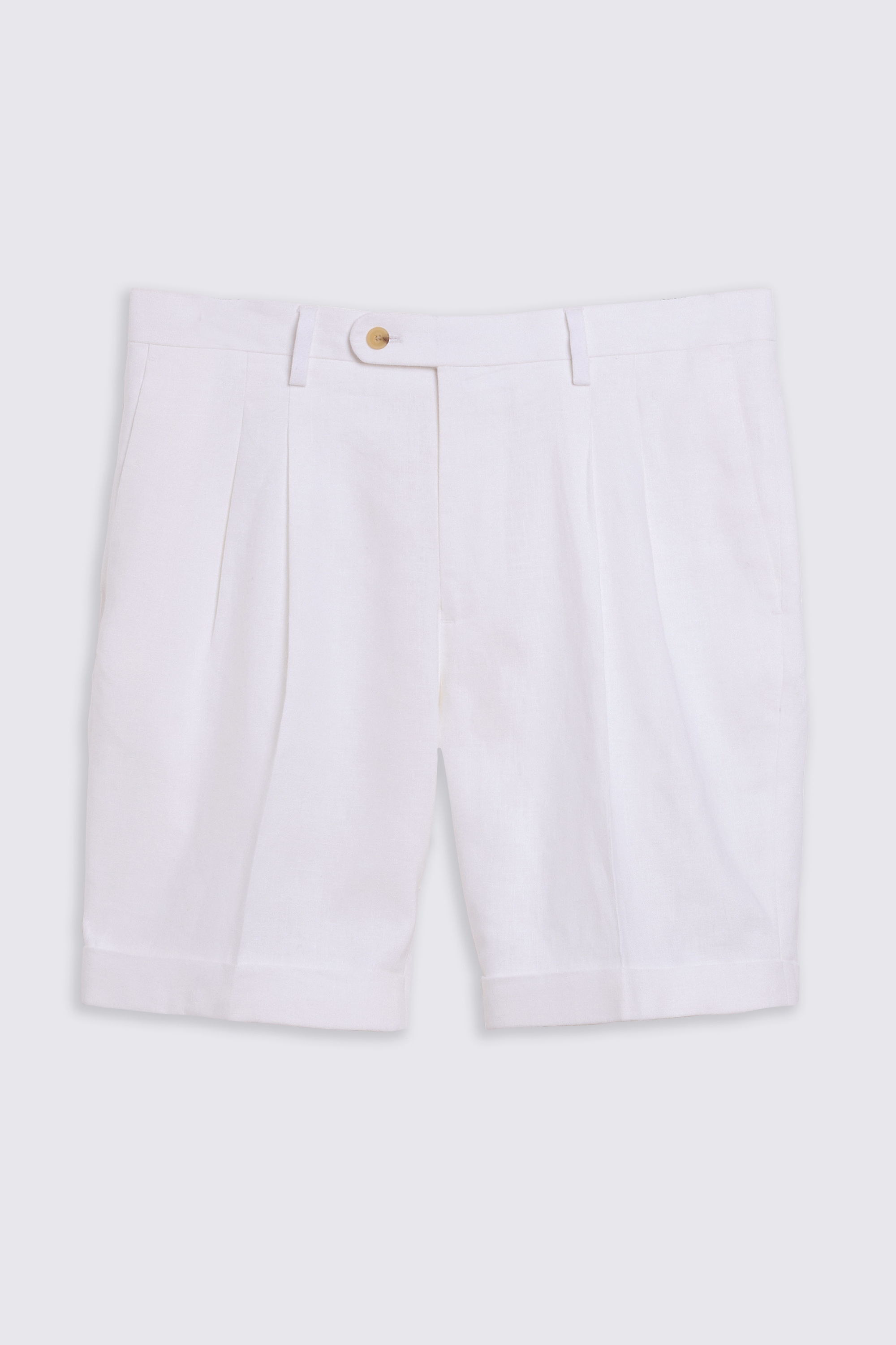 White Linen Shorts