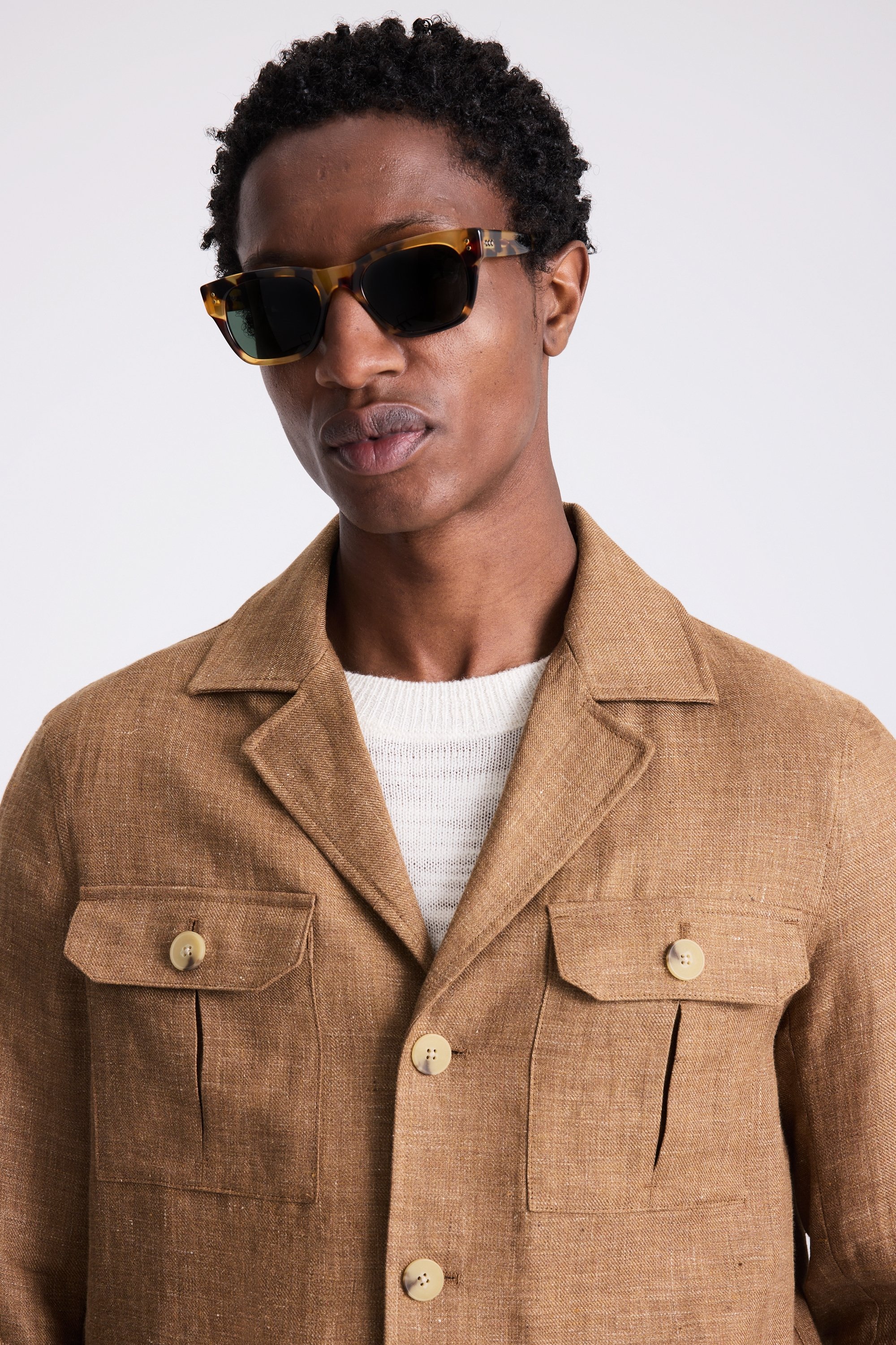 Gold Linen Safari Shacket