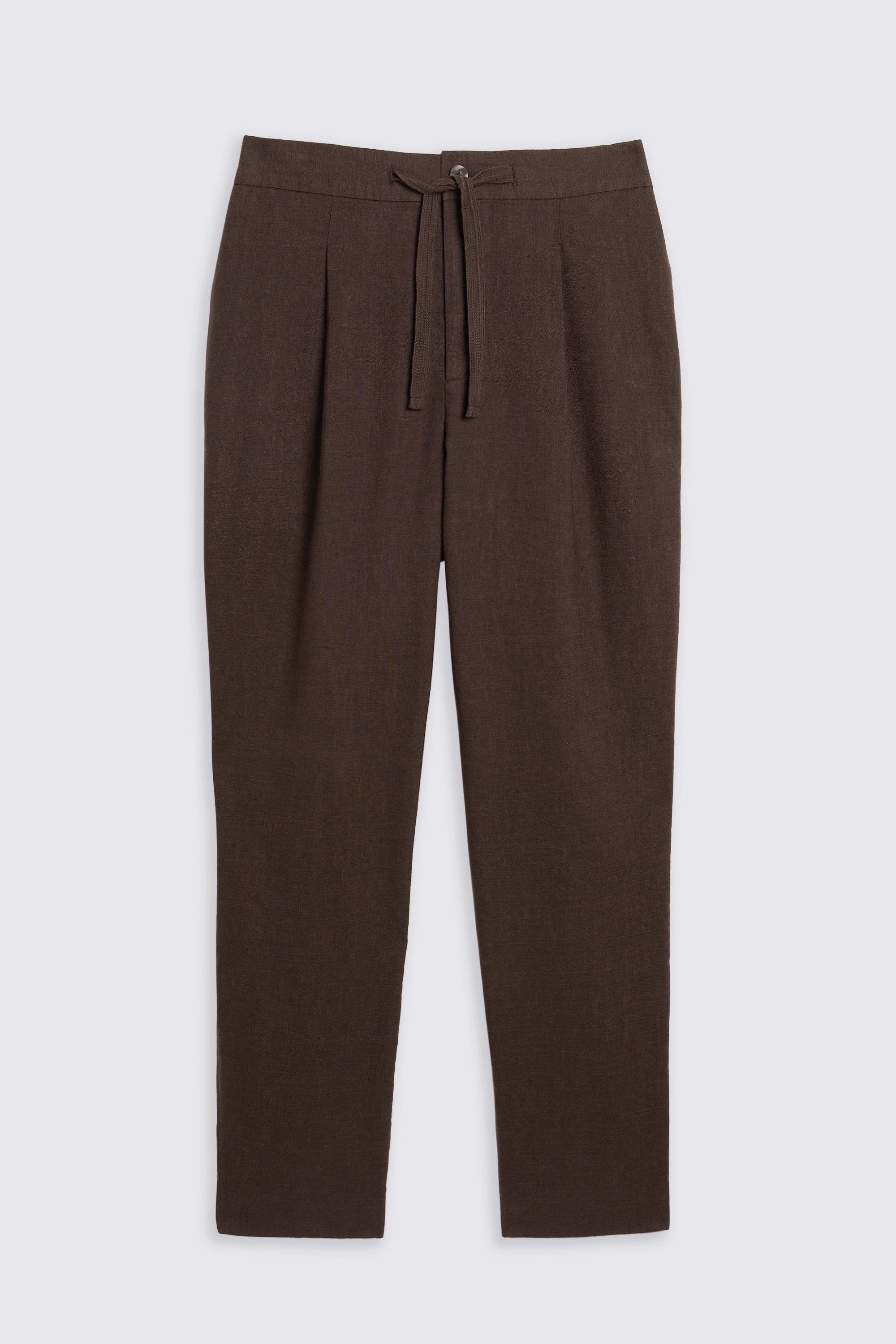 Brown Linen Beach Pants 
