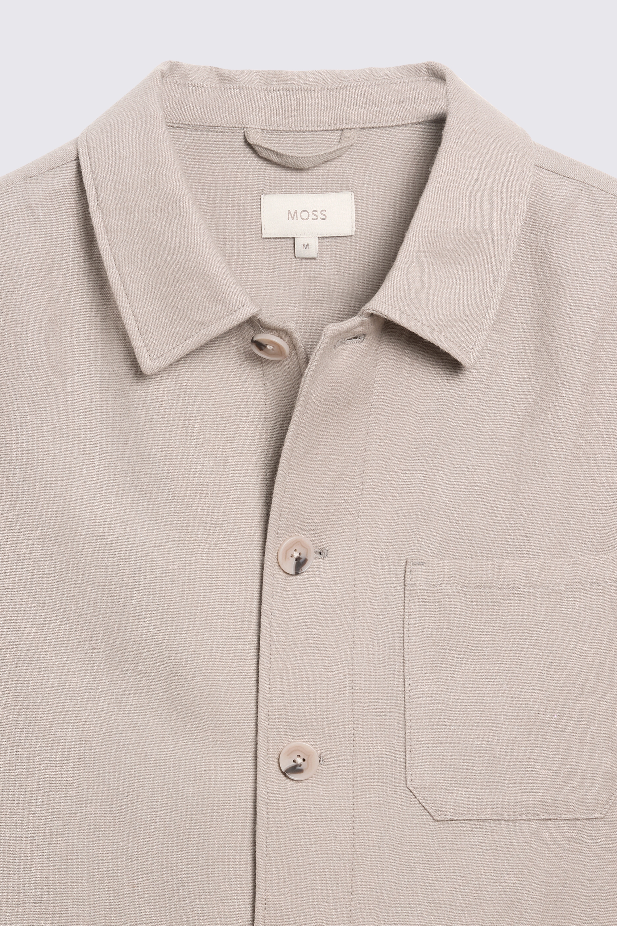 Taupe Wool Linen 3 Pocket Shacket