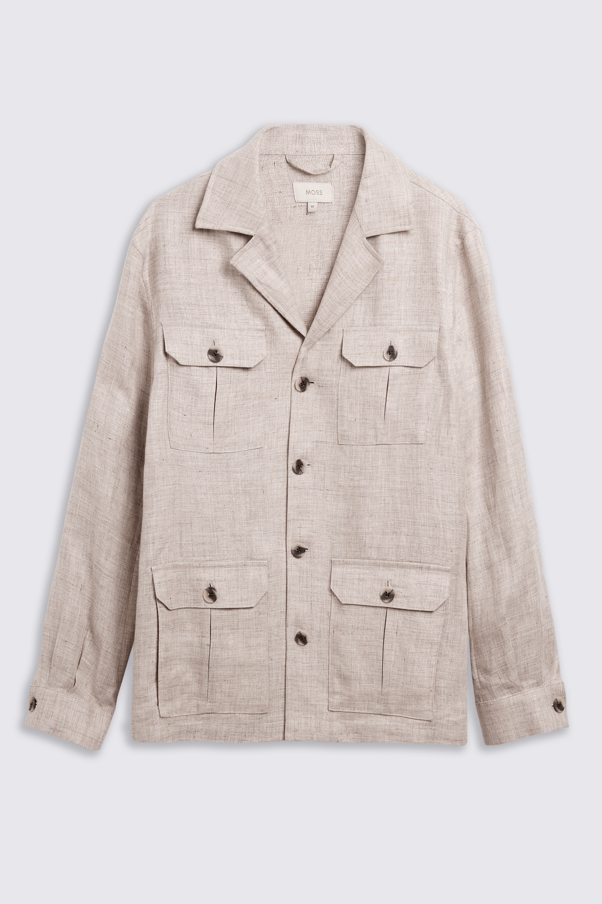Neutral Linen Safari Shacket