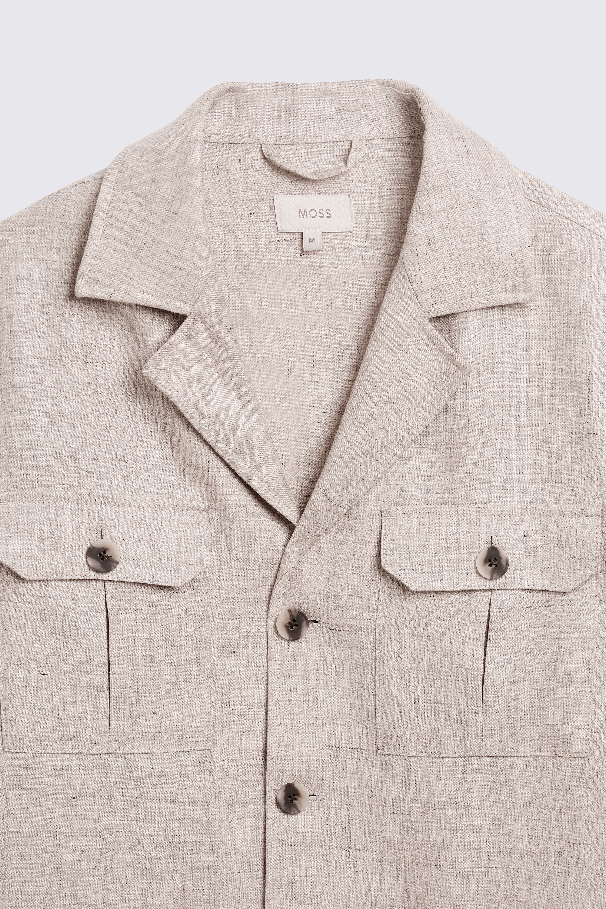 Neutral Linen Safari Shacket