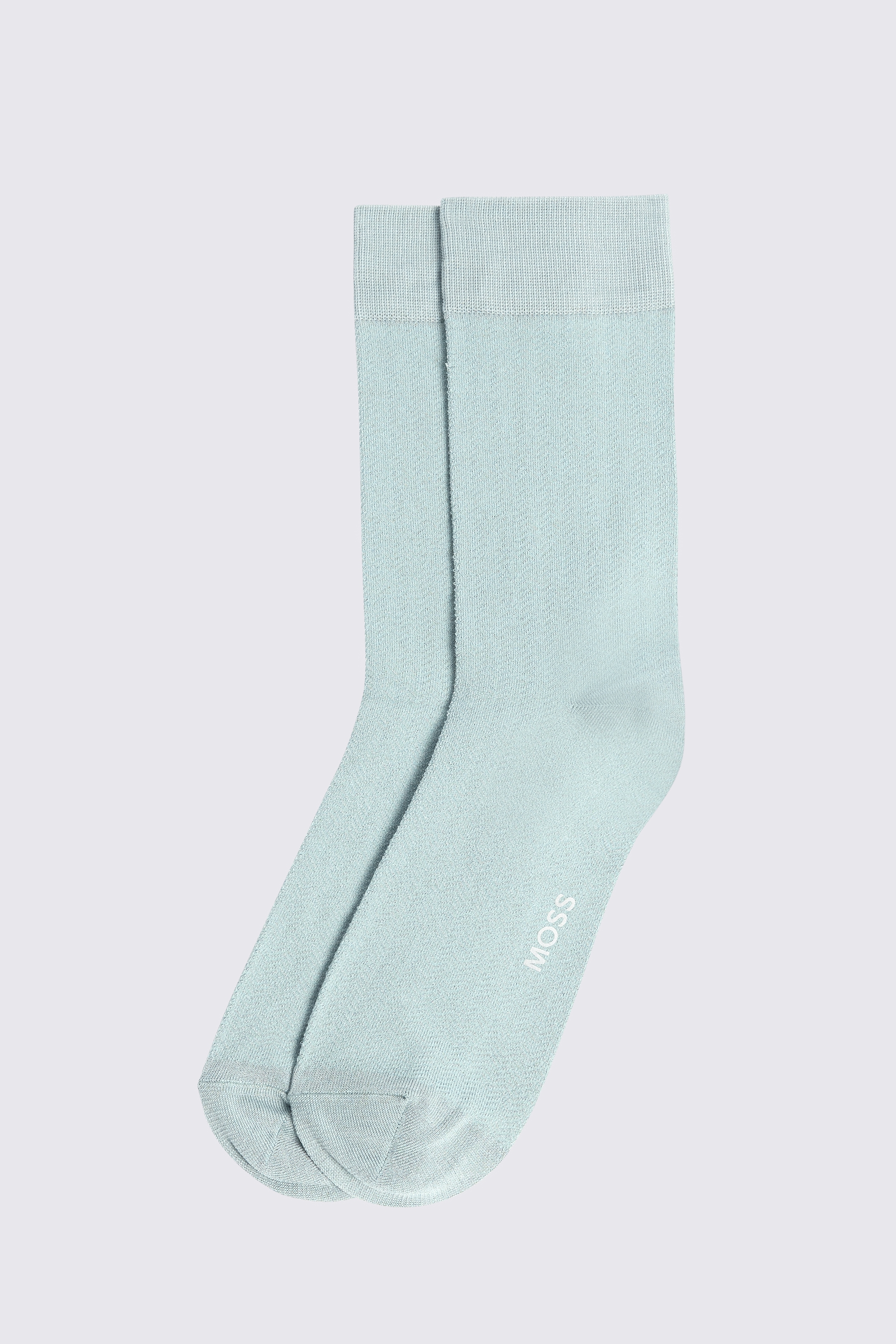 Dusky Blue Herringbone Socks