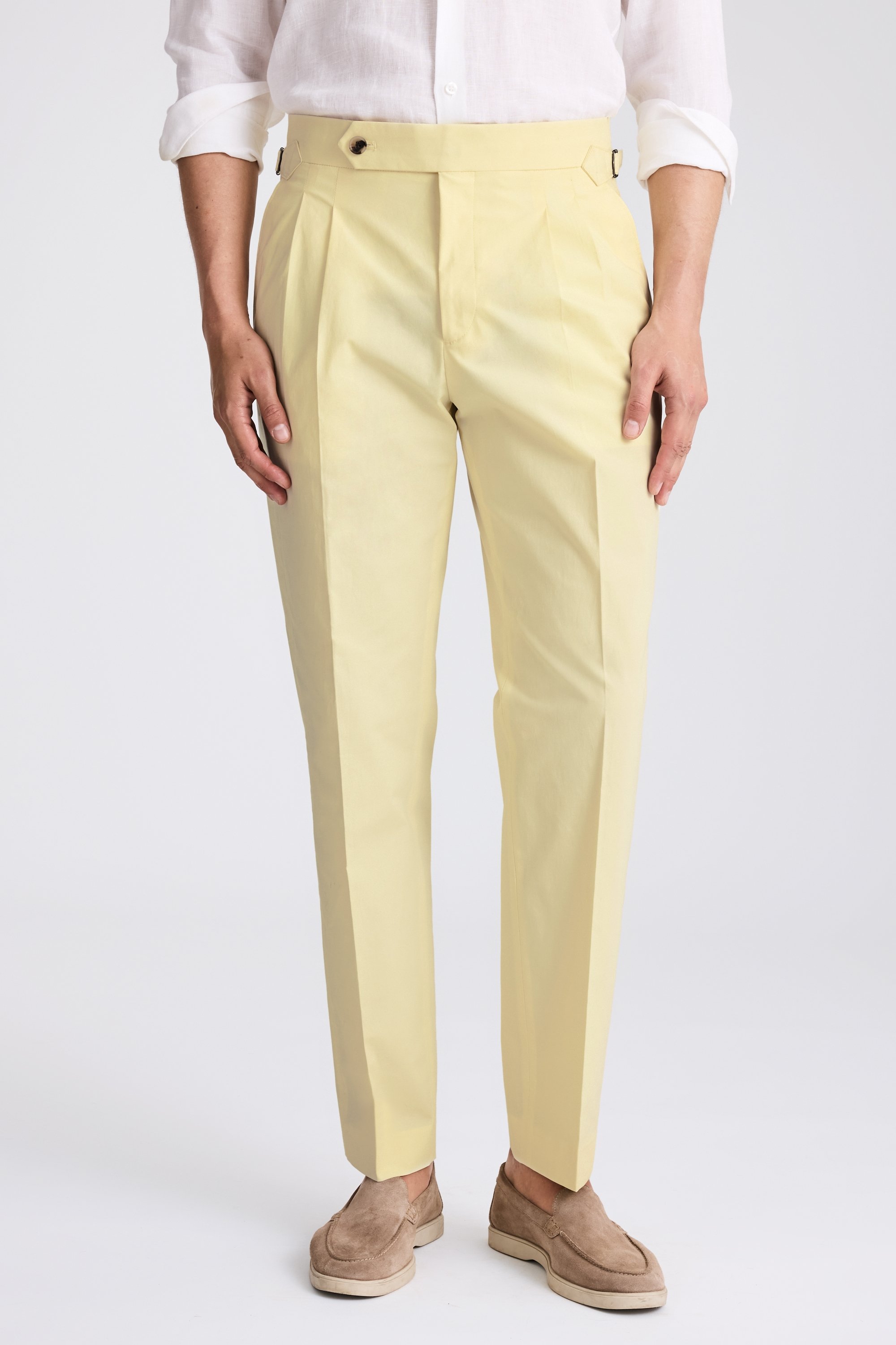 Yellow Pleated Pants