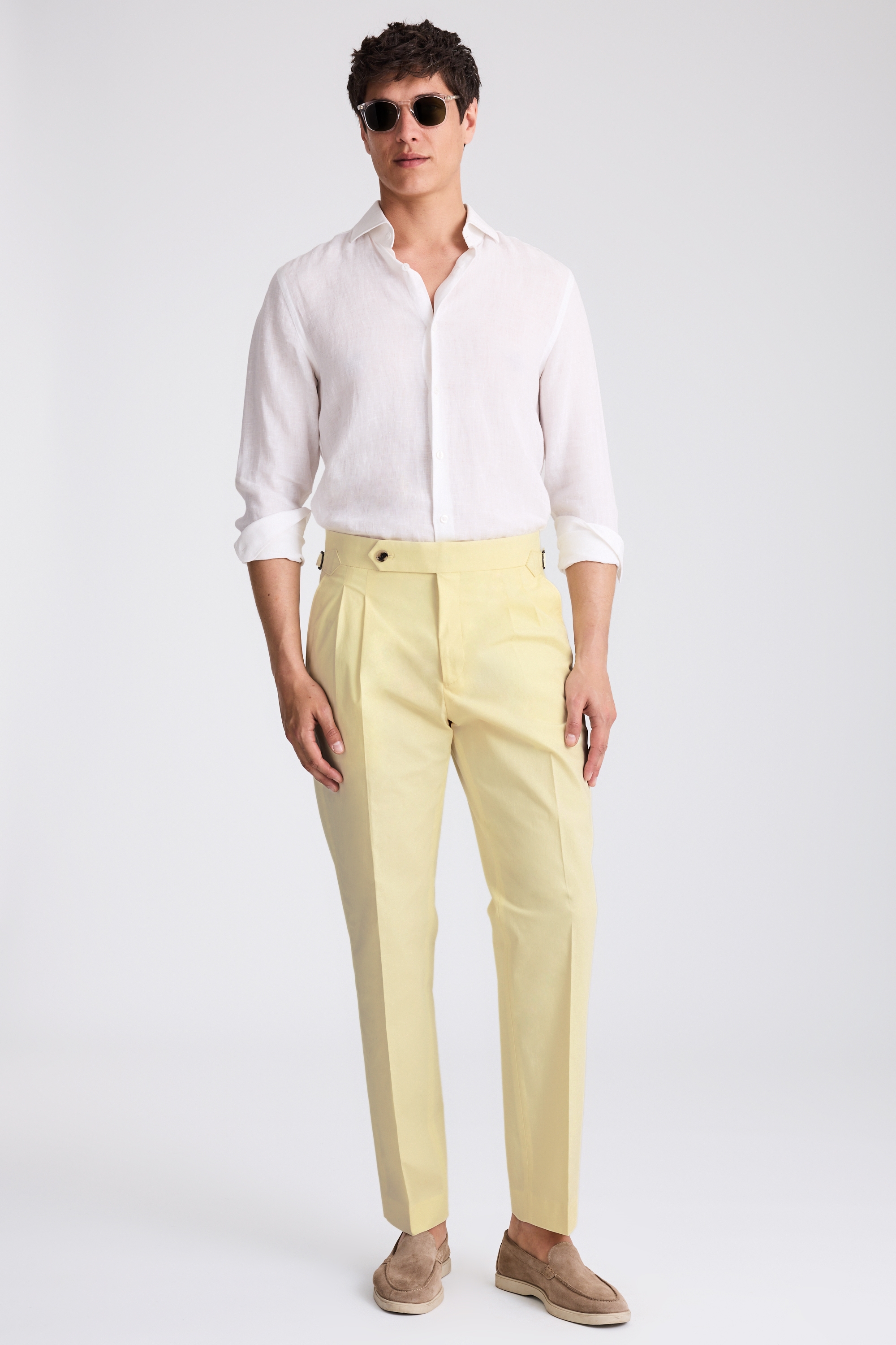 Yellow Pleated Pants