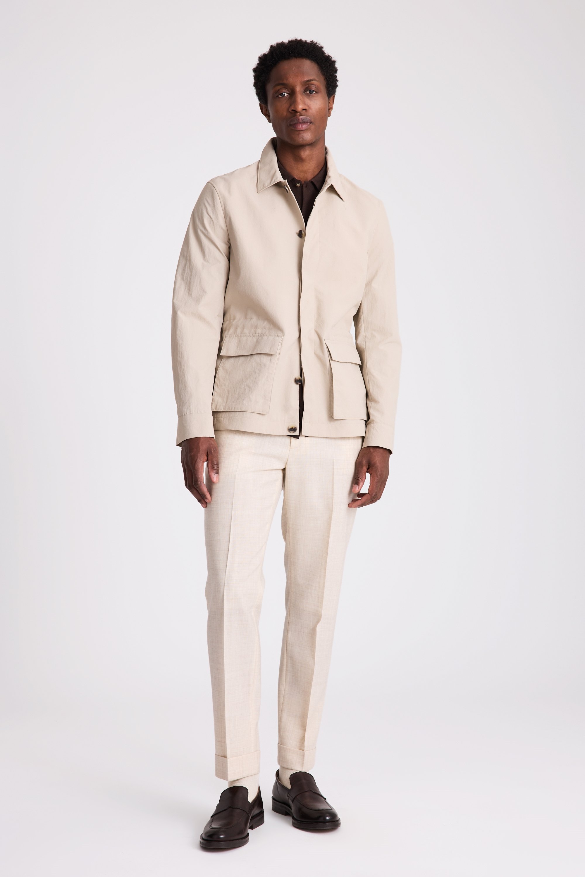 Light Taupe Technical Field Jacket