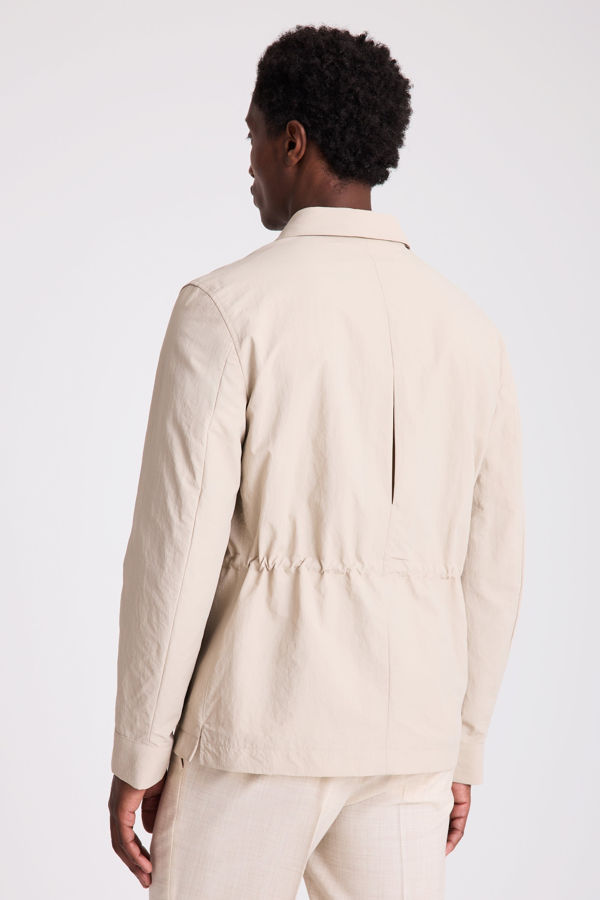 Light Taupe Technical Field Jacket