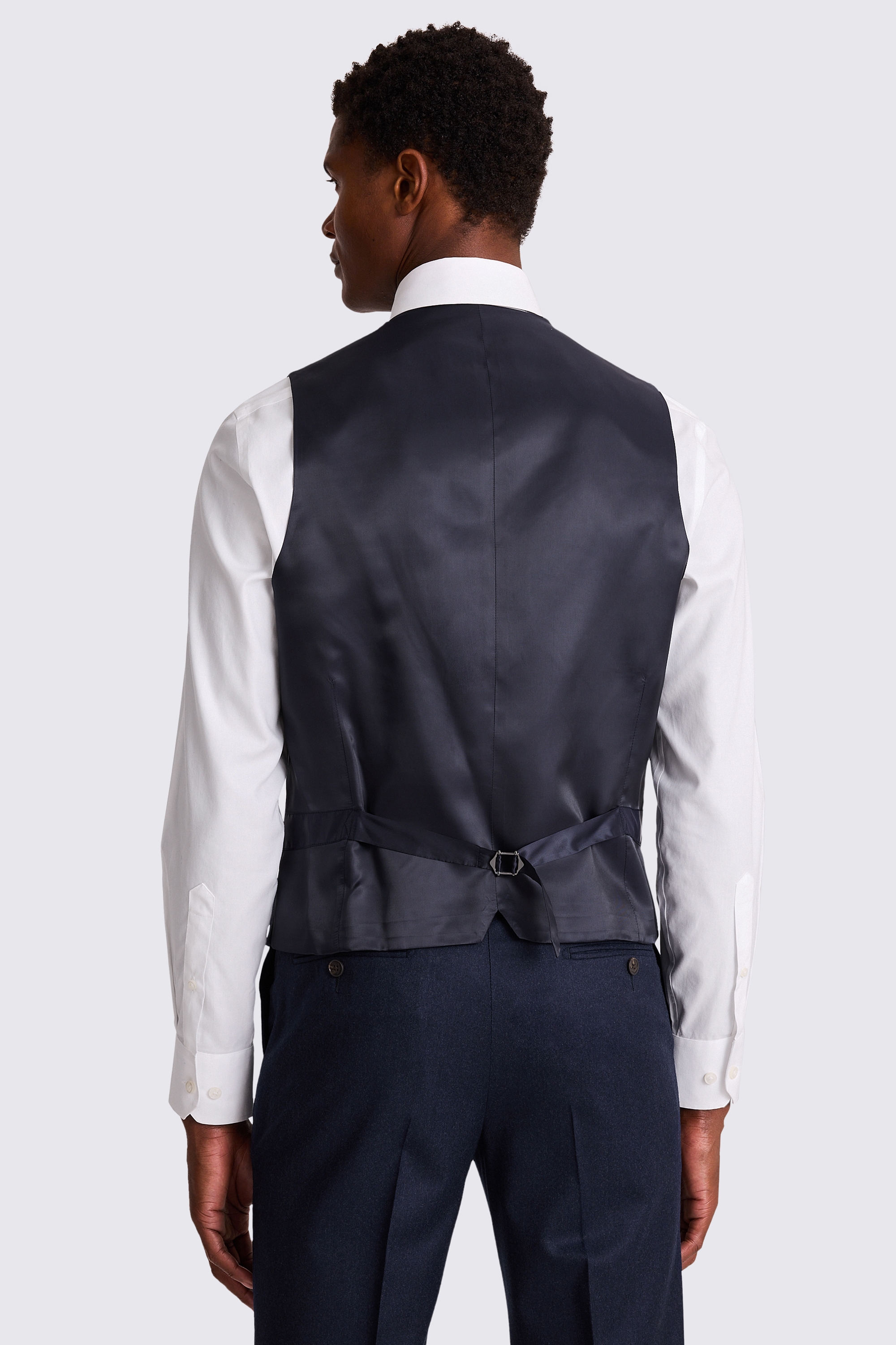 Italian Tailored Fit Plain Blue Waistcoat