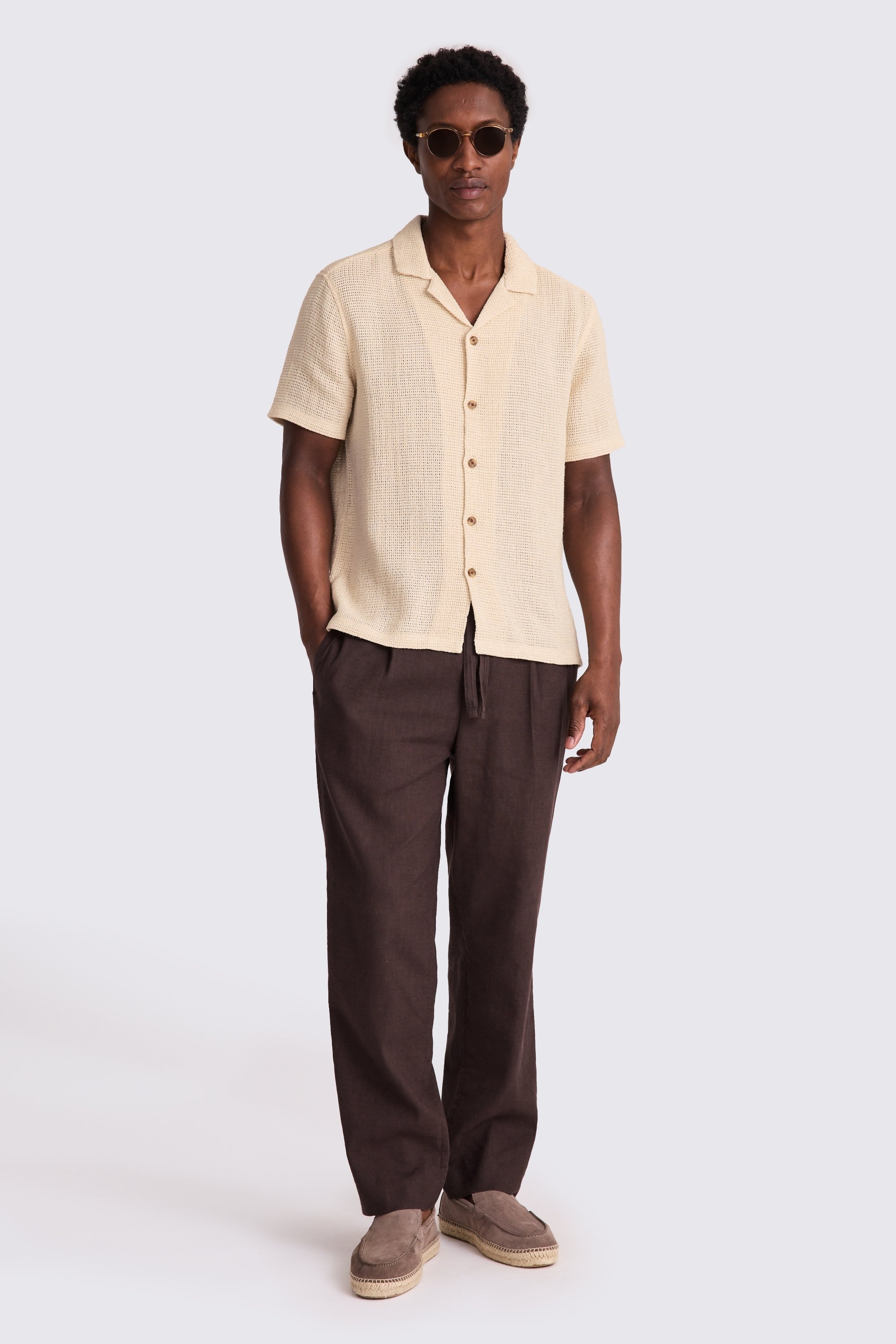Neutral Open Knit Shirt