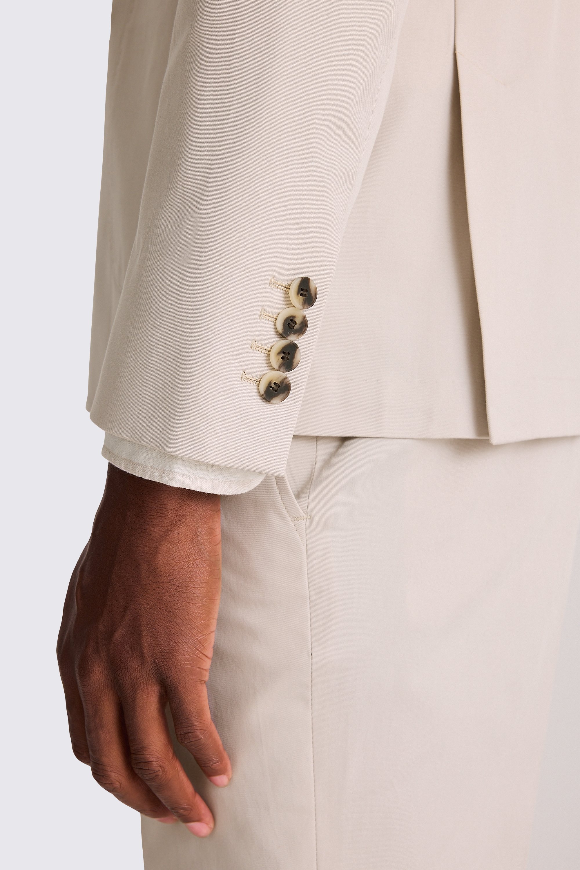Slim Fit Light Camel Cotton Suit