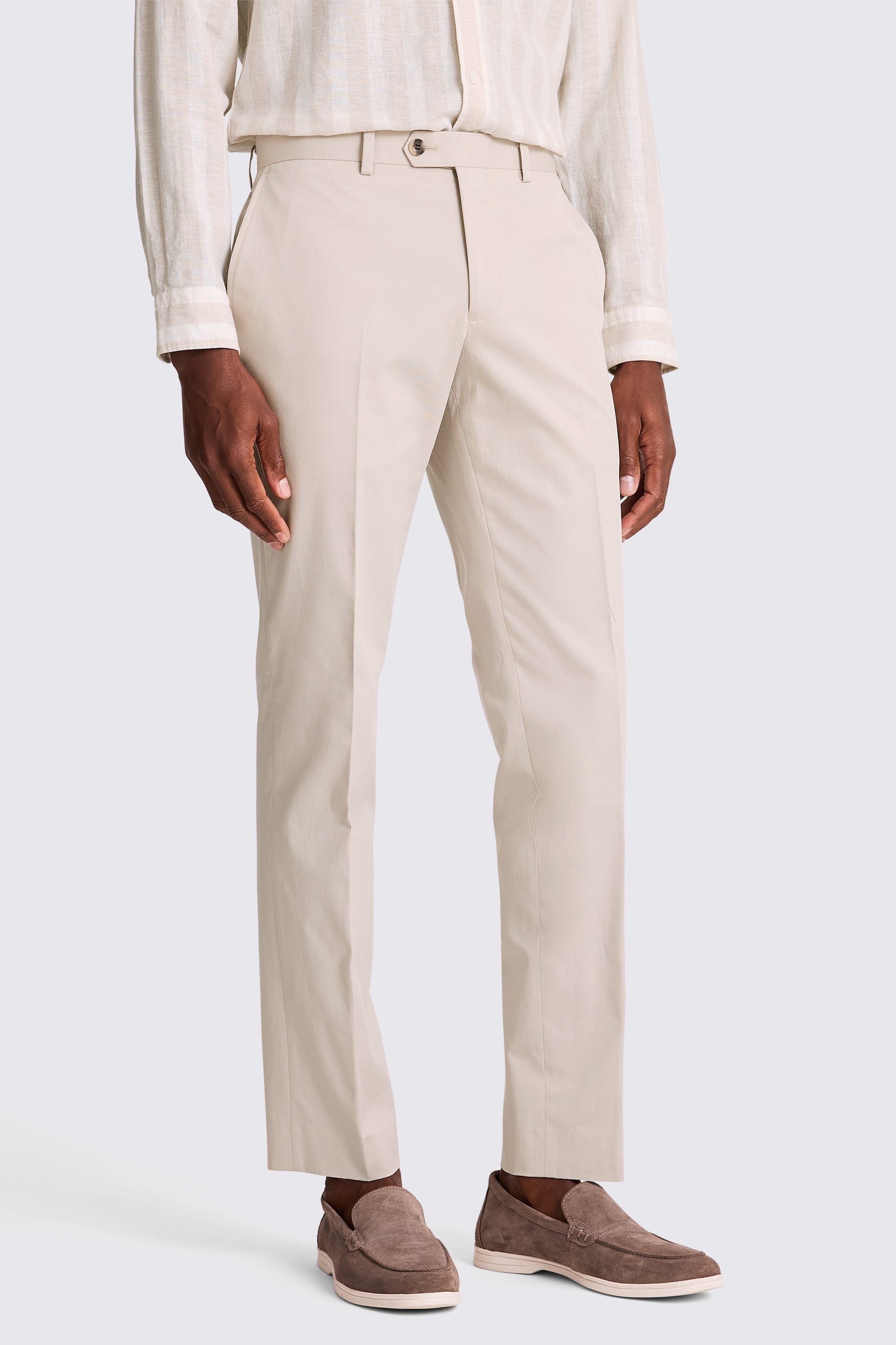 Slim Fit Light Camel Cotton Suit