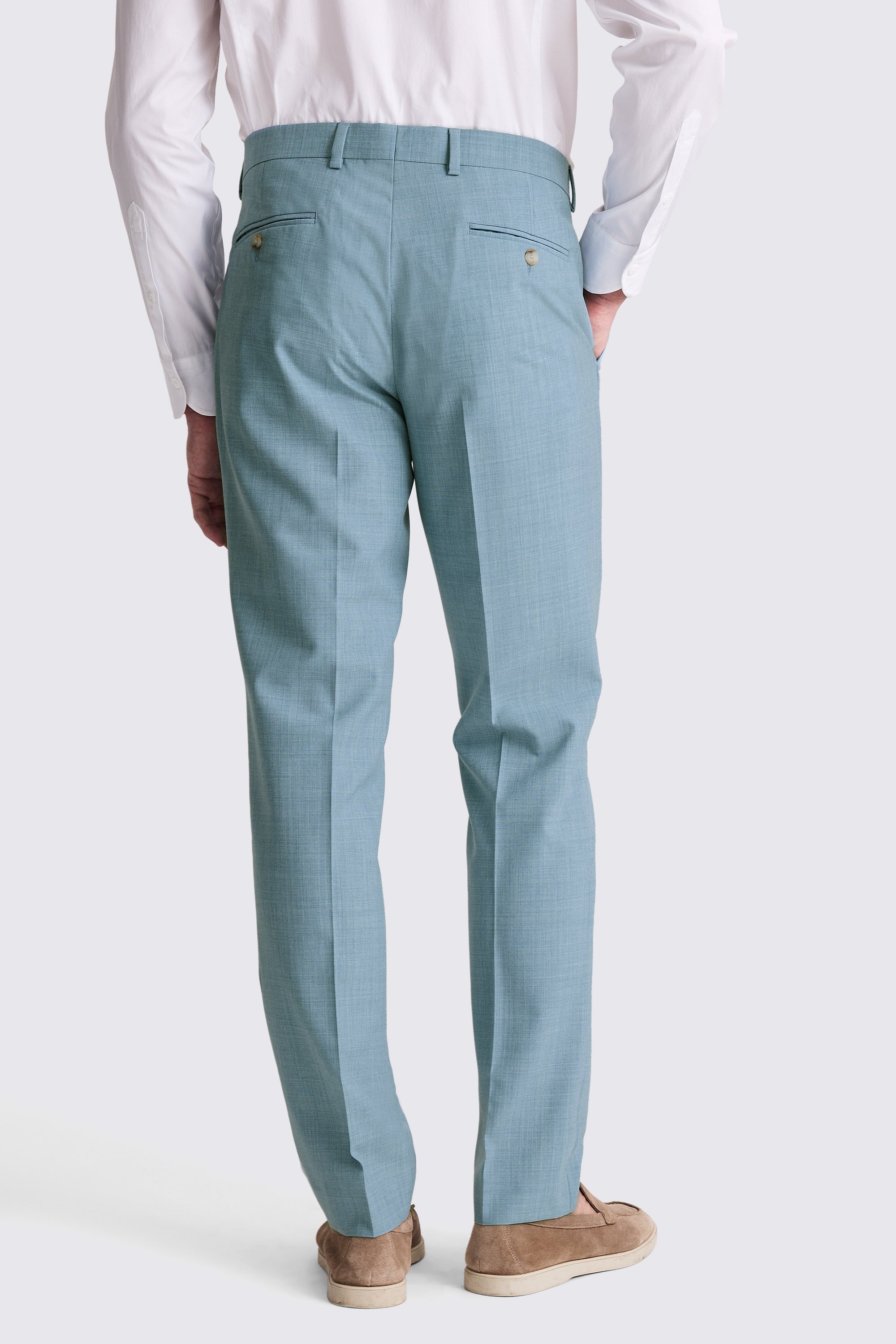 French Connection Slim Fit Teal Marl Trousers