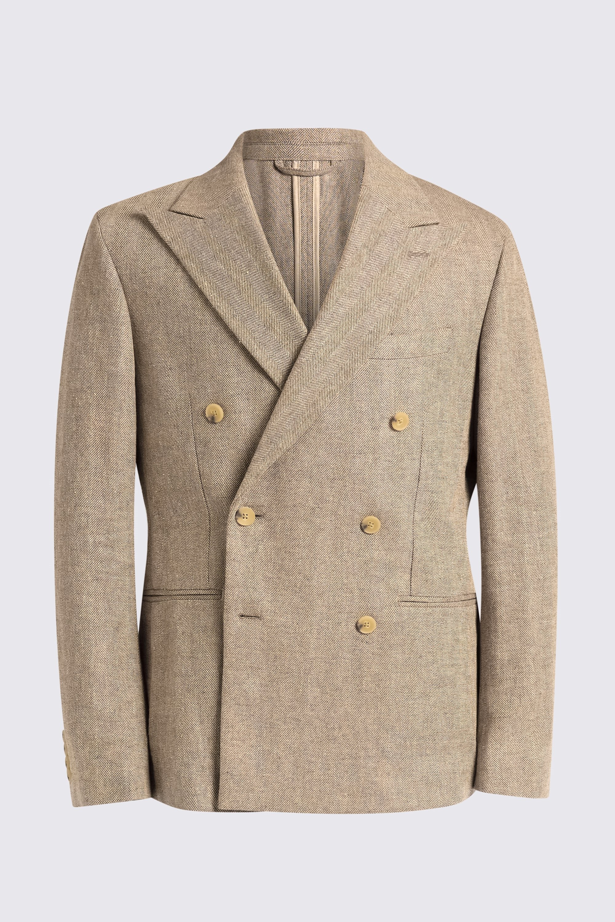 Slim Fit Gold Herringbone Suit