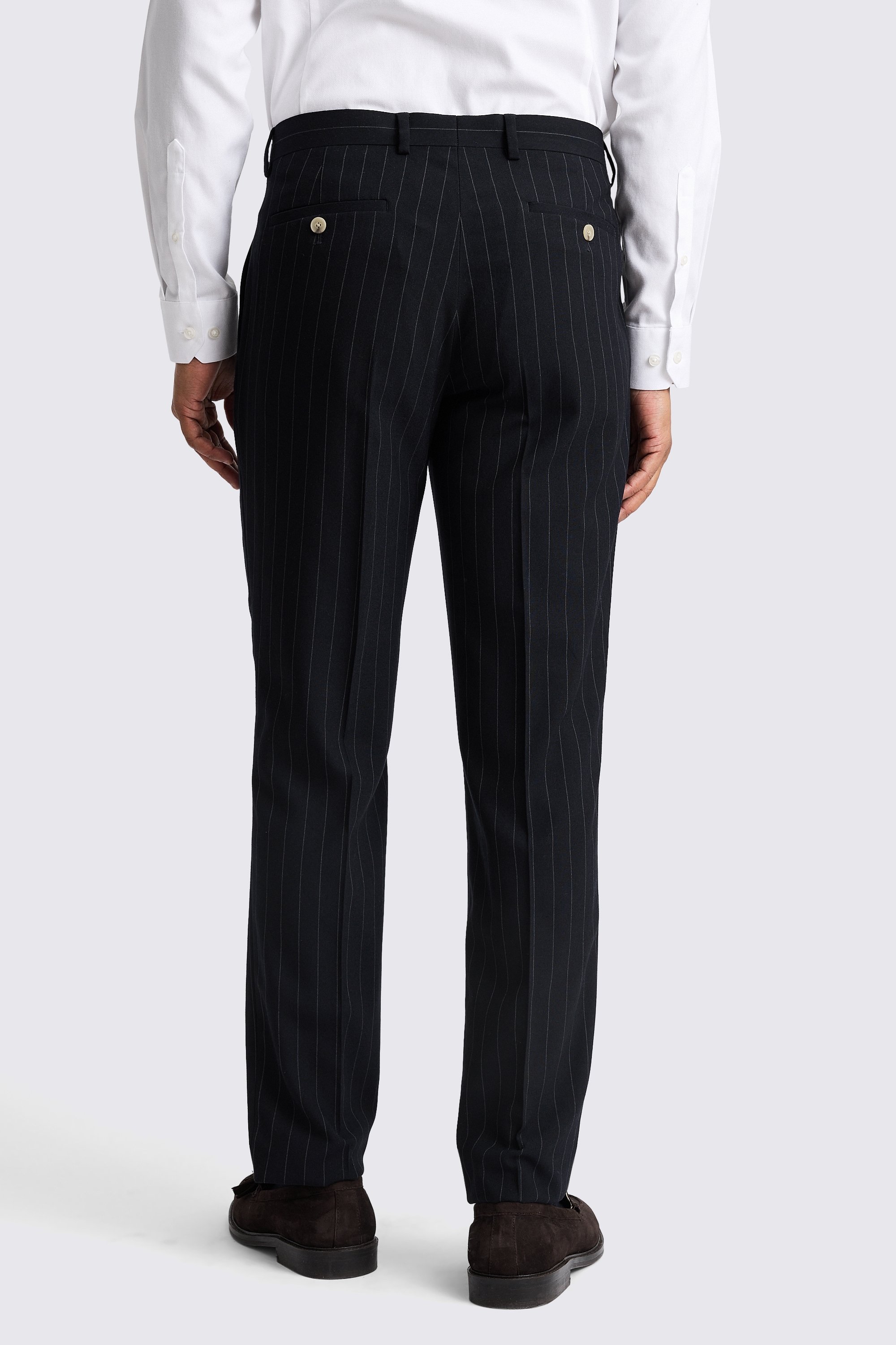 Slim Fit Navy Stripe Pants