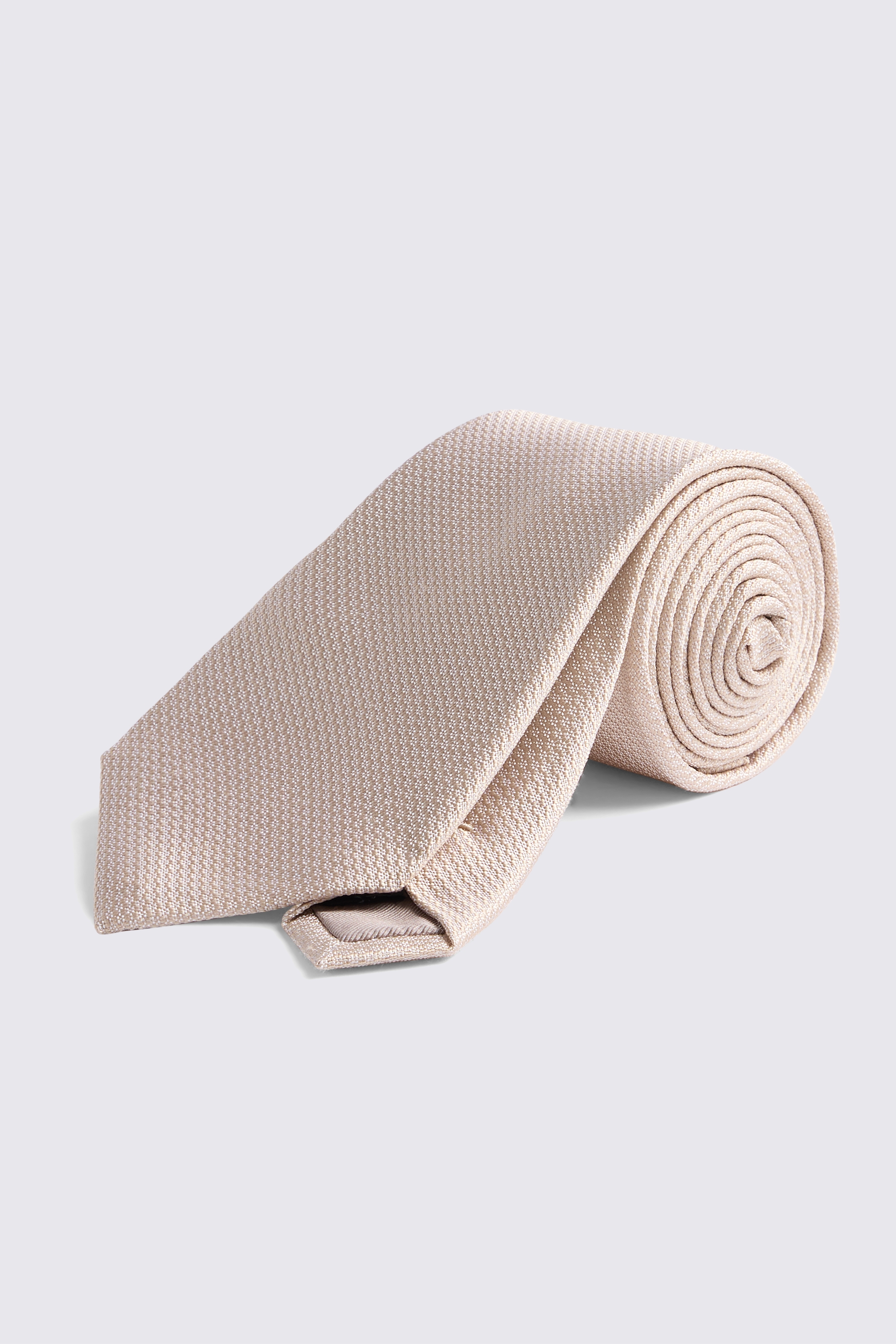 Champagne Silk Semi Plain Tie