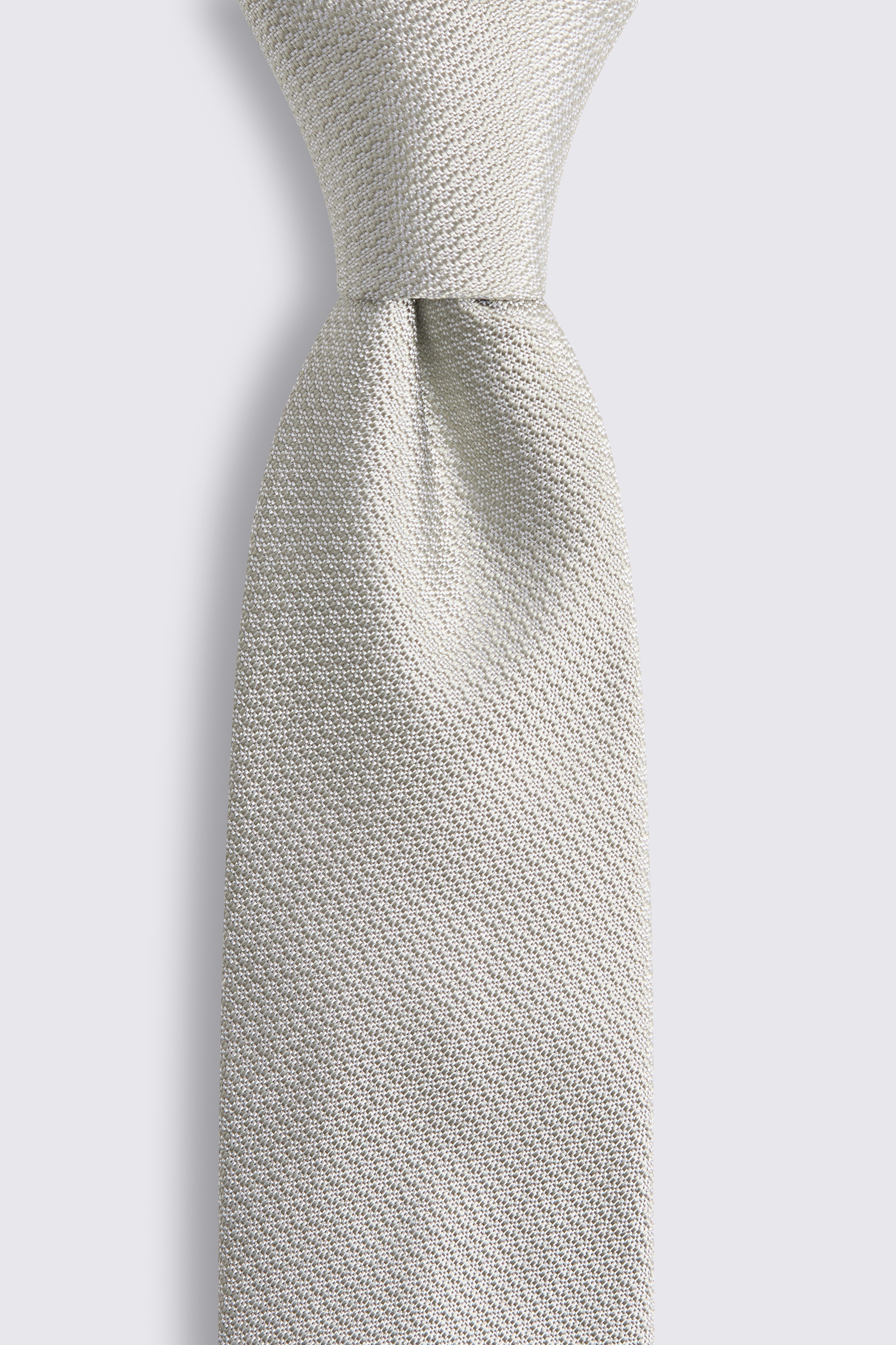 Light Sage Silk Semi Plain Tie