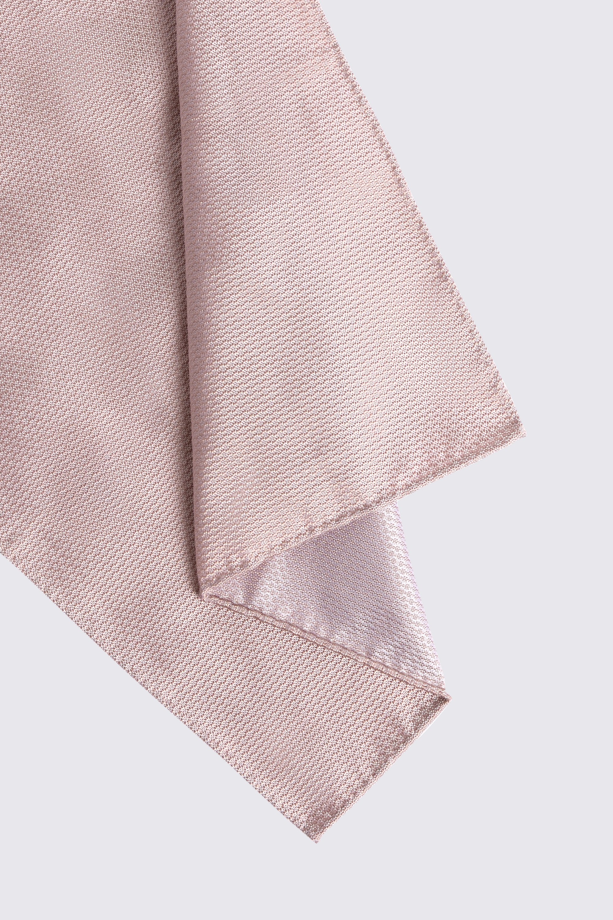 Dusty Pink Silk Semi-Plain Pocket Square