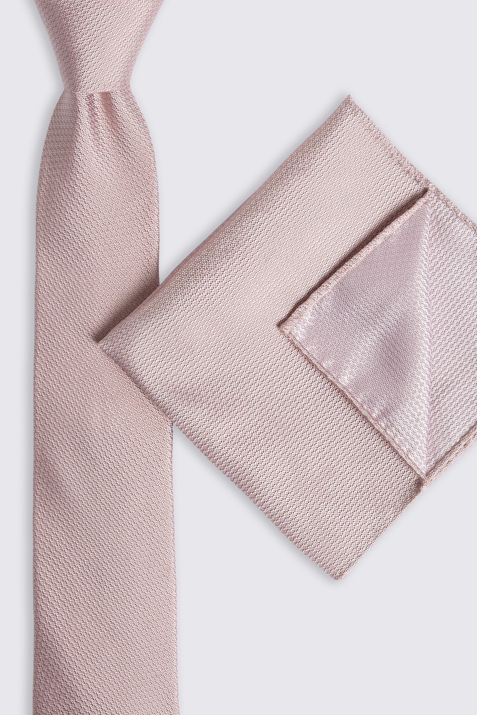 Dusty Pink Silk Semi-Plain Pocket Square
