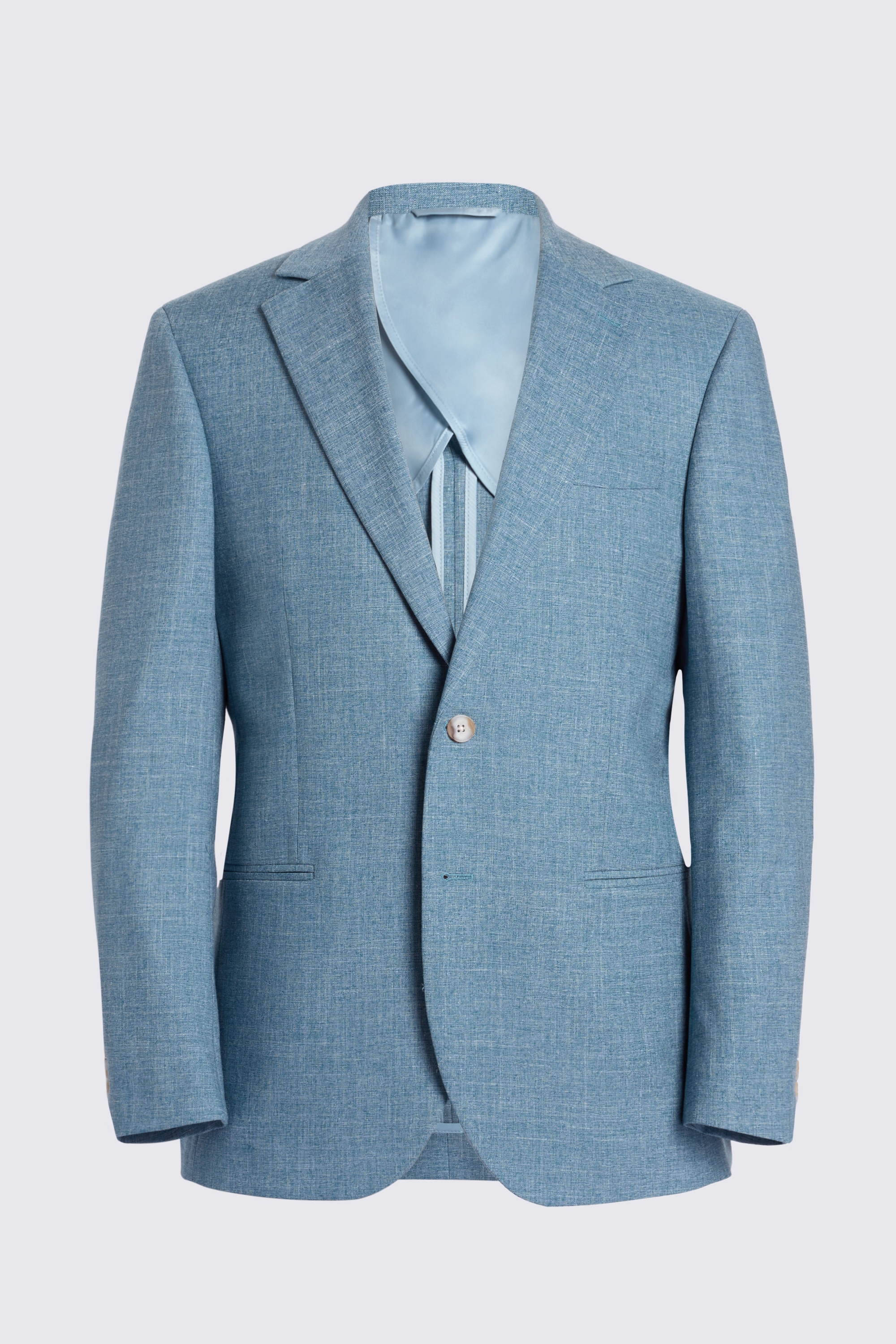 Tailored Fit Teal Slub Suit