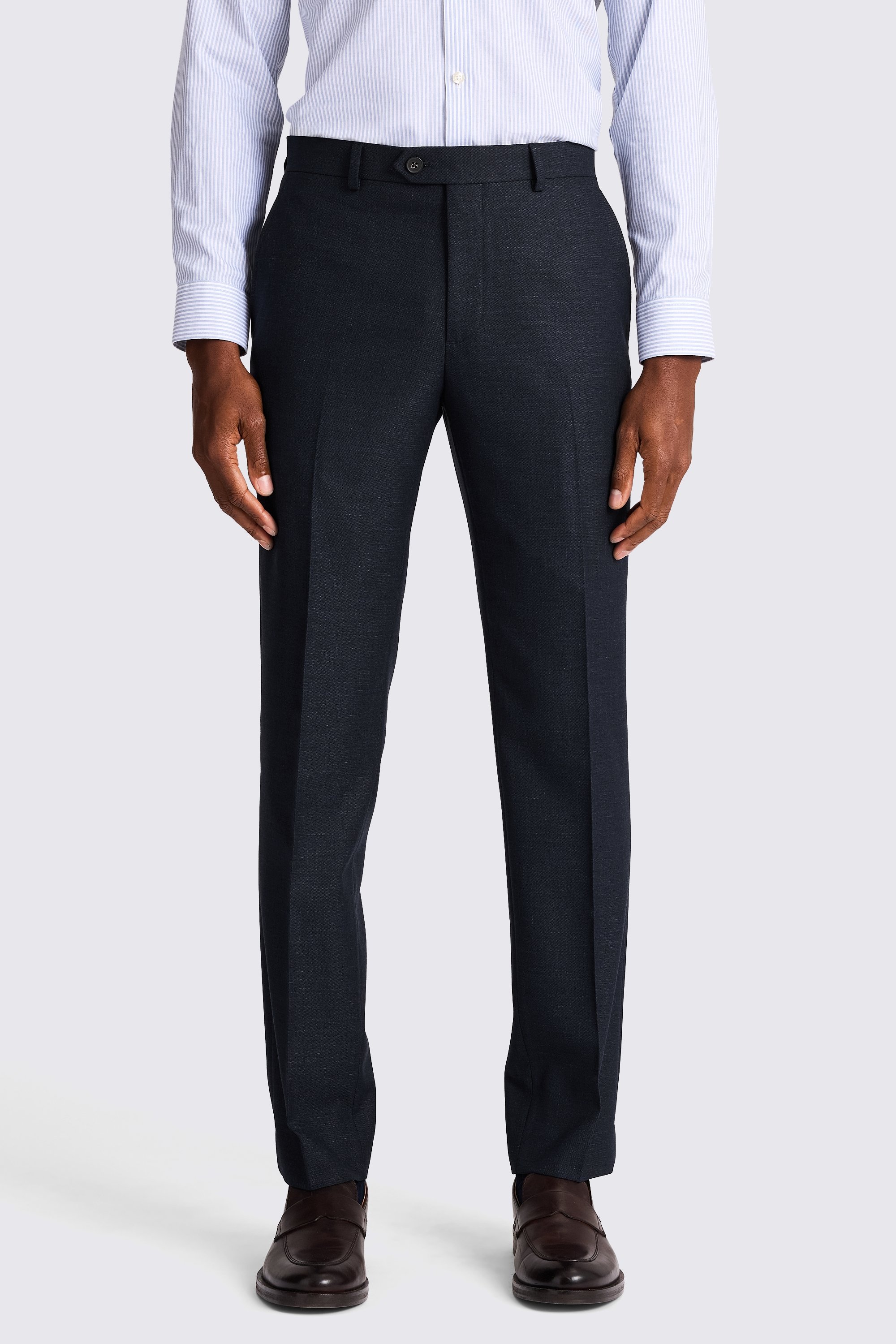 Tailored Fit Navy Slub Suit