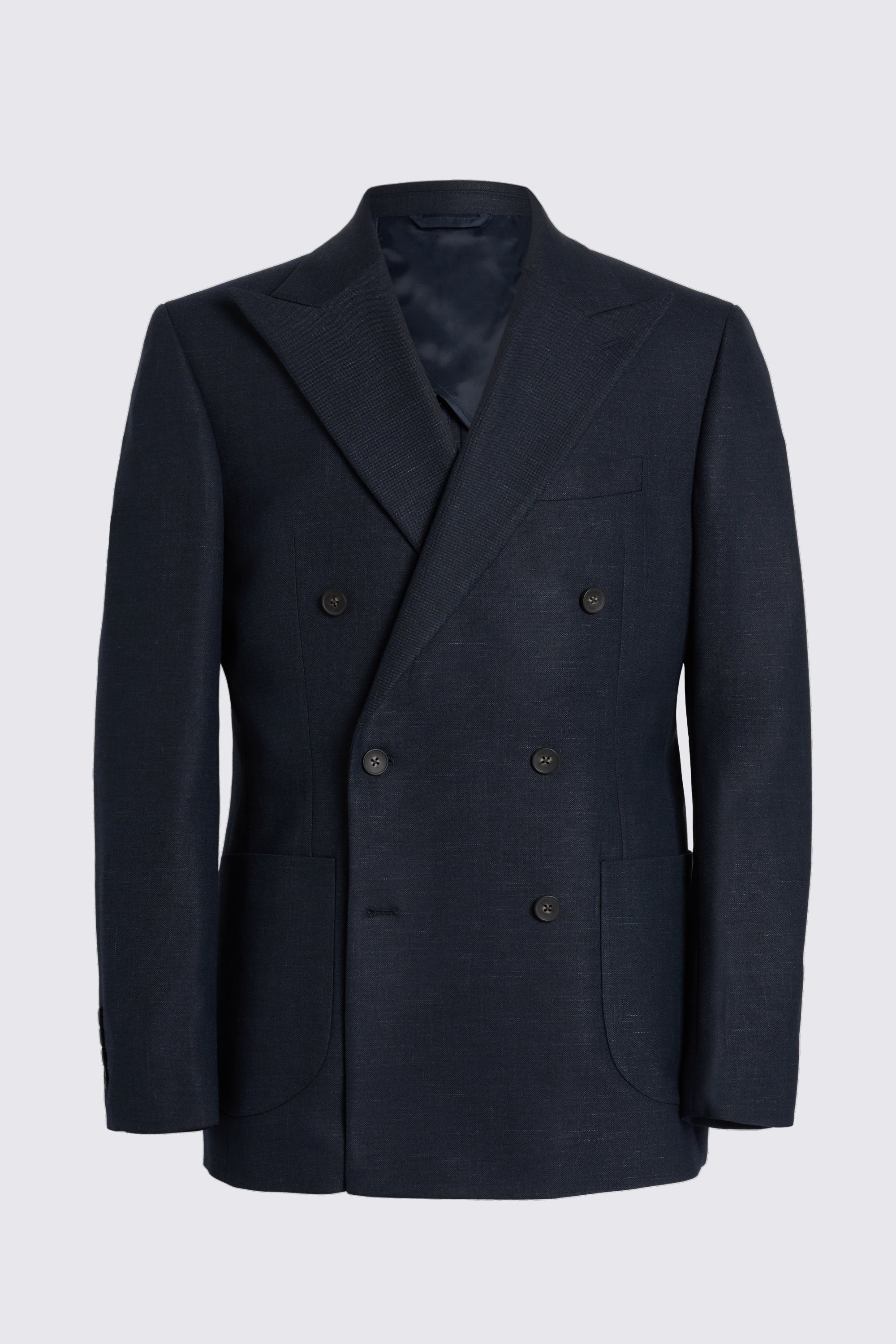 Tailored Fit Navy Slub Suit