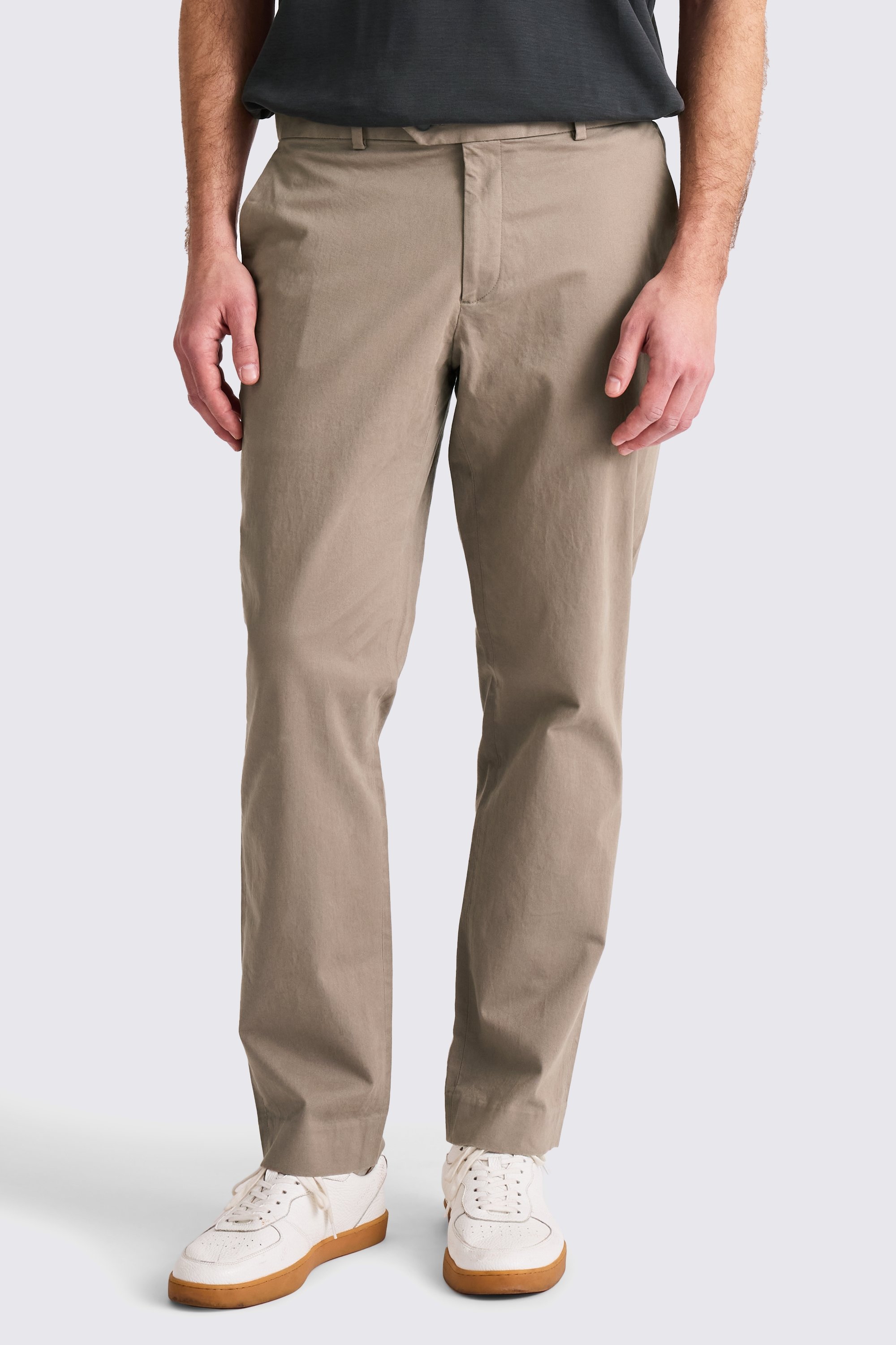Tailored Fit Dark Taupe Chino