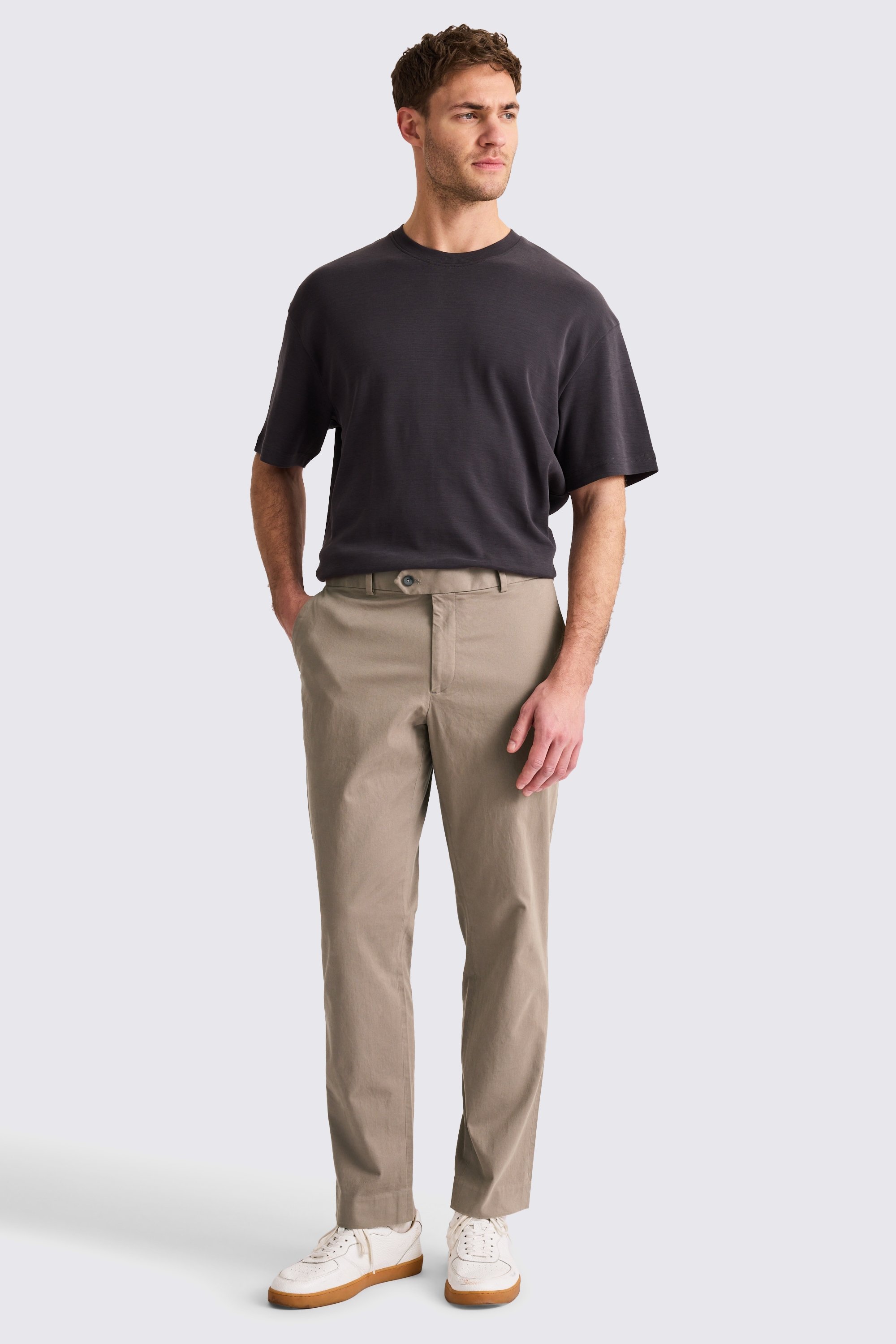 Tailored Fit Dark Taupe Chino