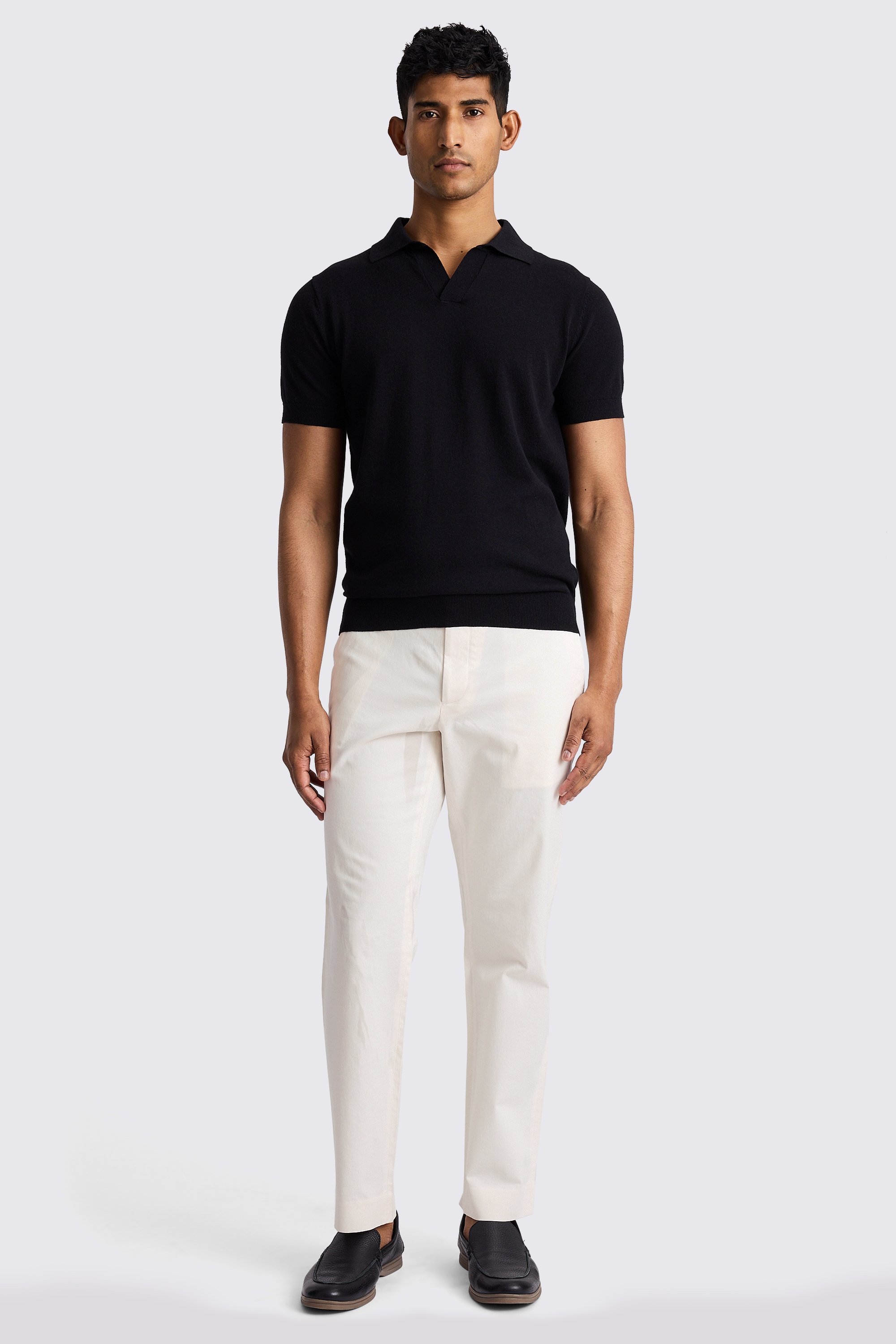 Tailored Fit Off White Chino