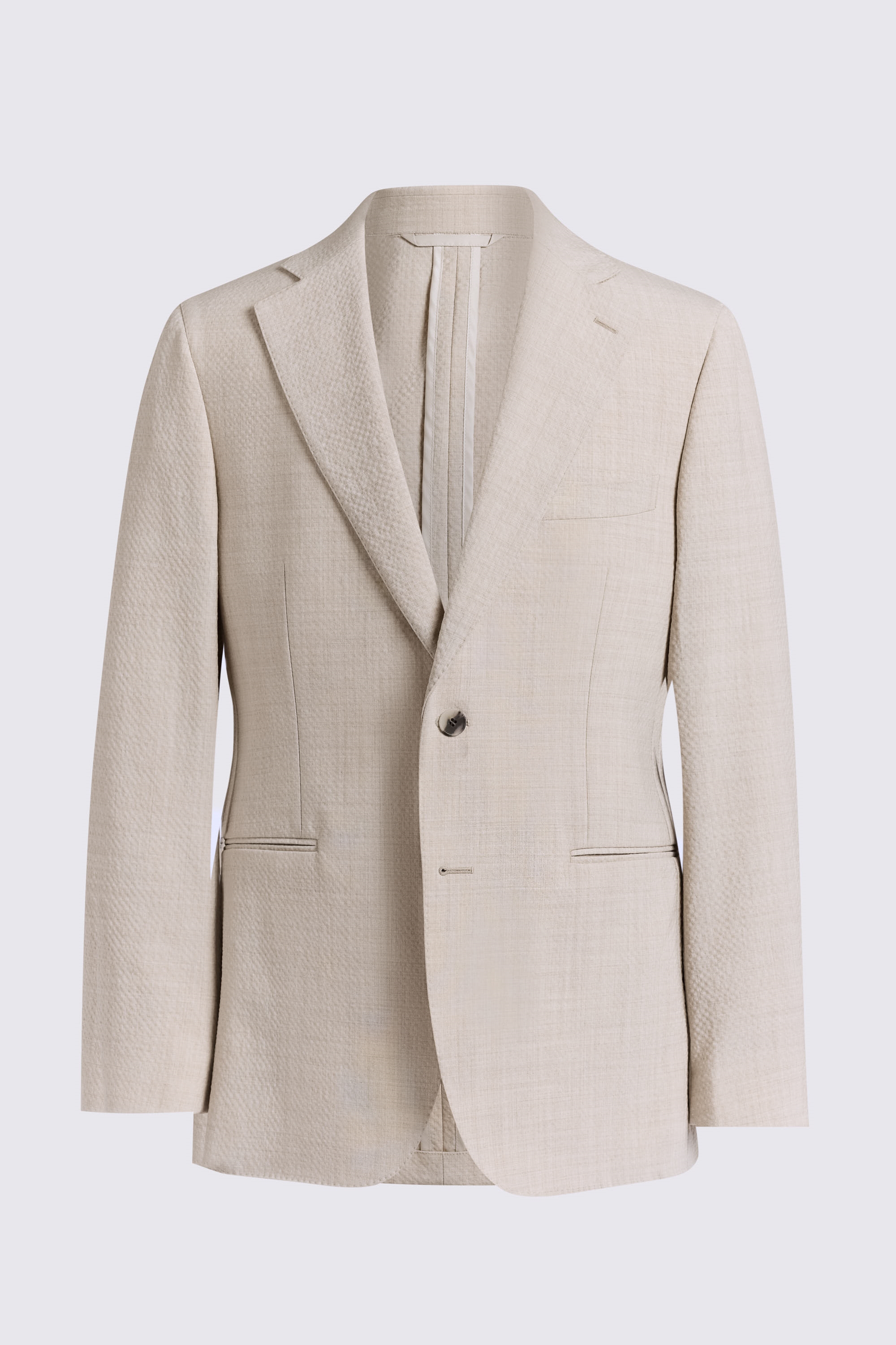 Tailored Fit Oatmeal Seersucker Suit