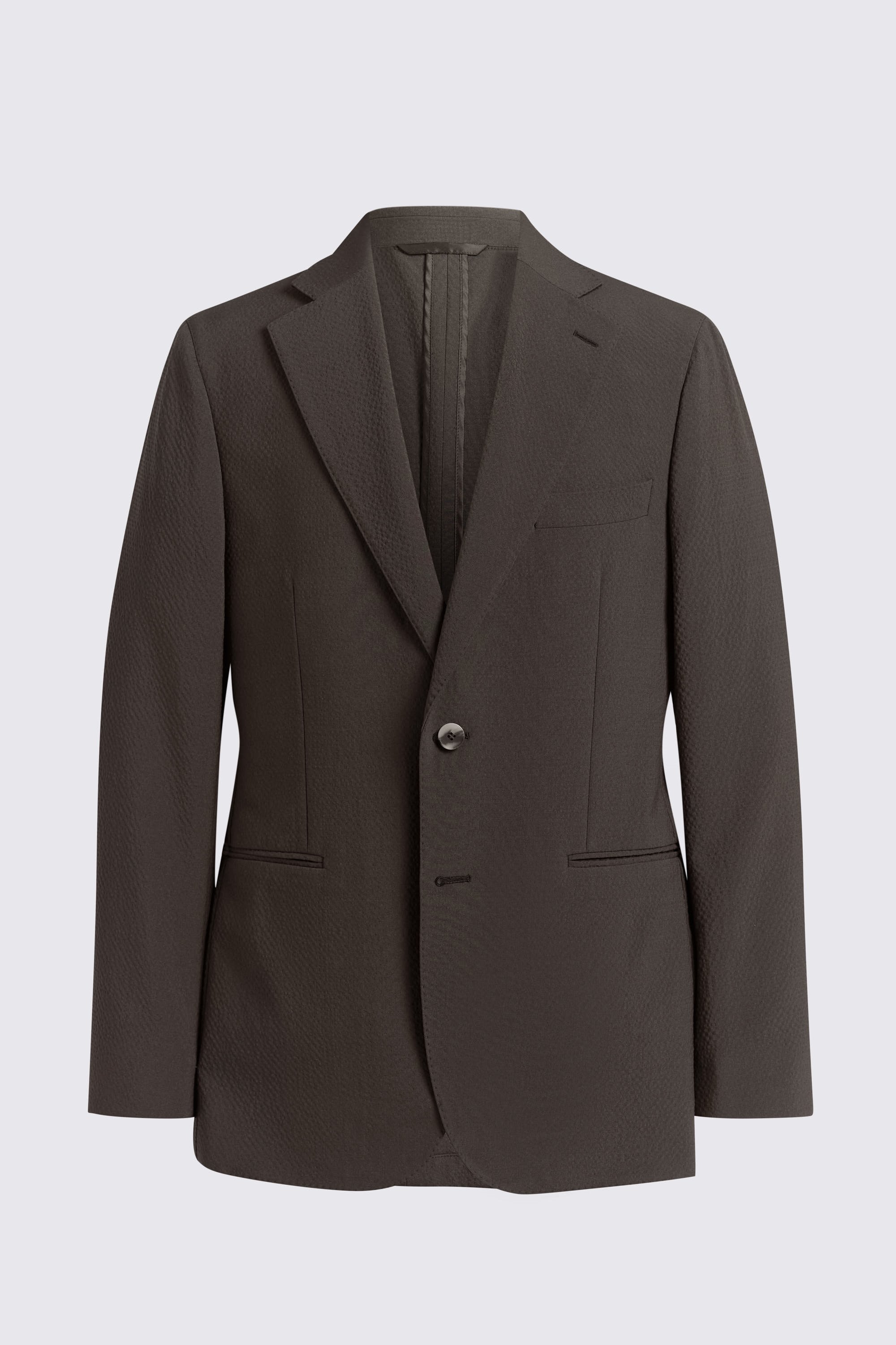 Tailored Fit Brown Seersucker Suit