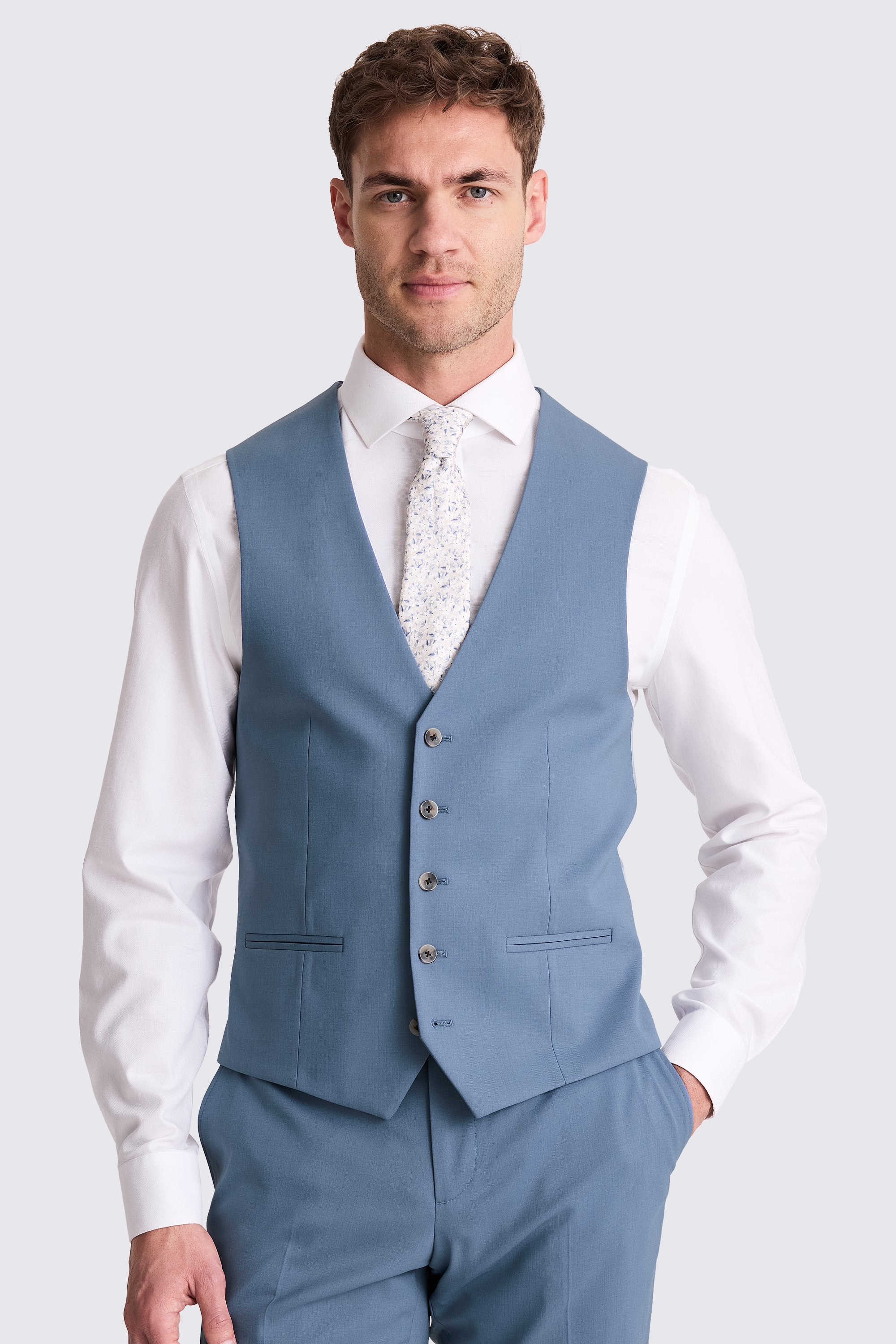 Ted Baker Tailored Fit Blue Waistcoat