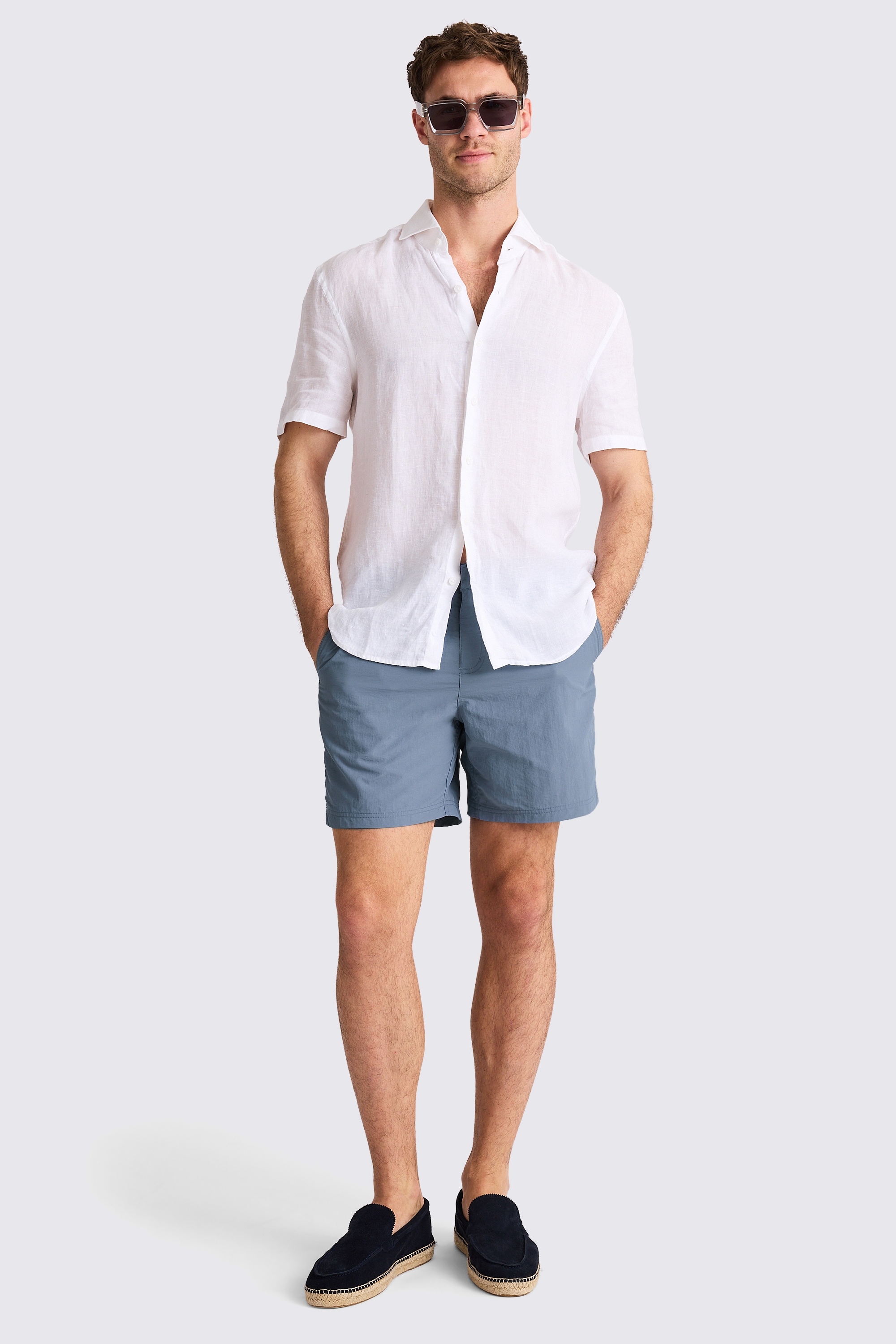 Steel Blue Smart Swim Shorts