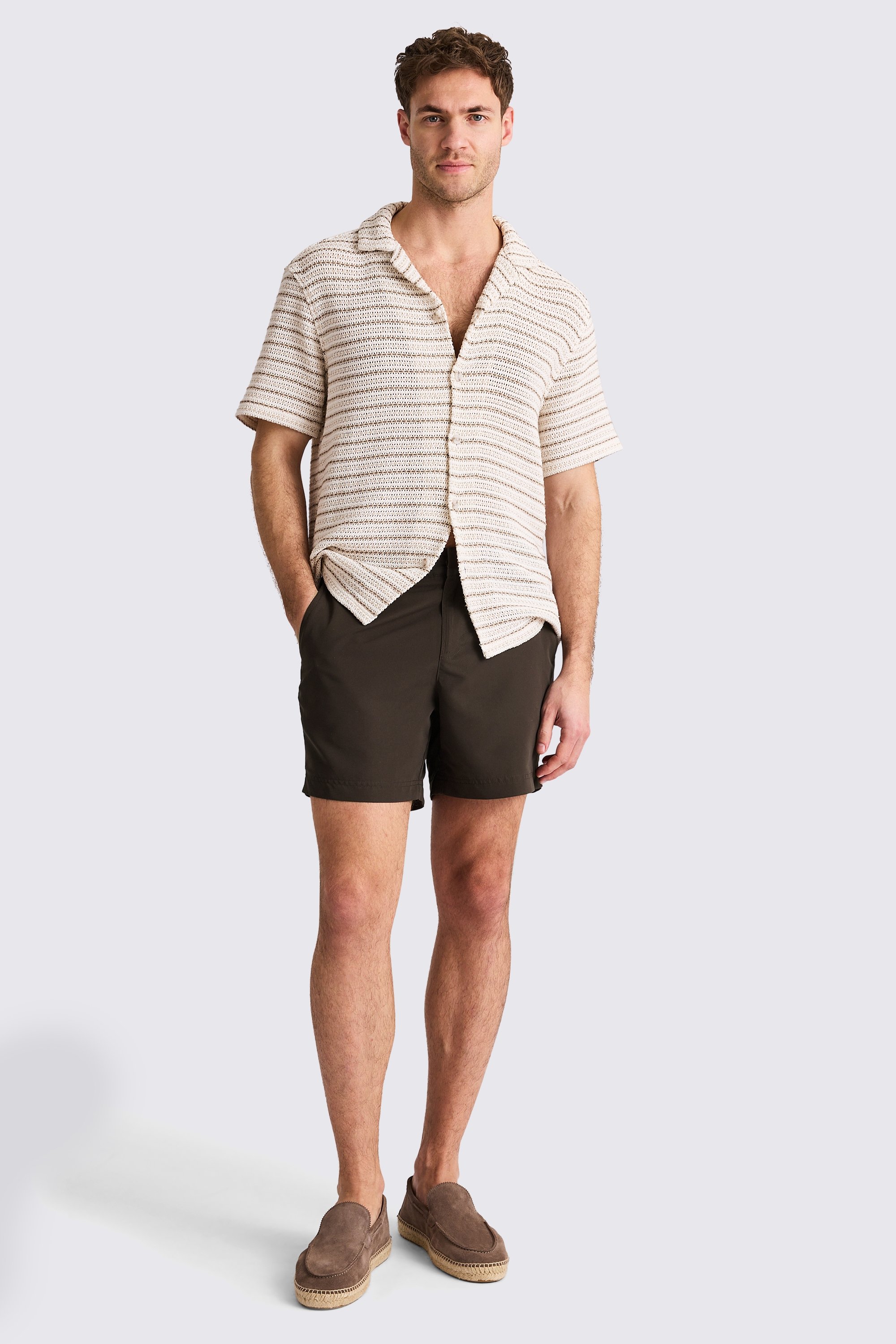 Brown Smart Swim Shorts
